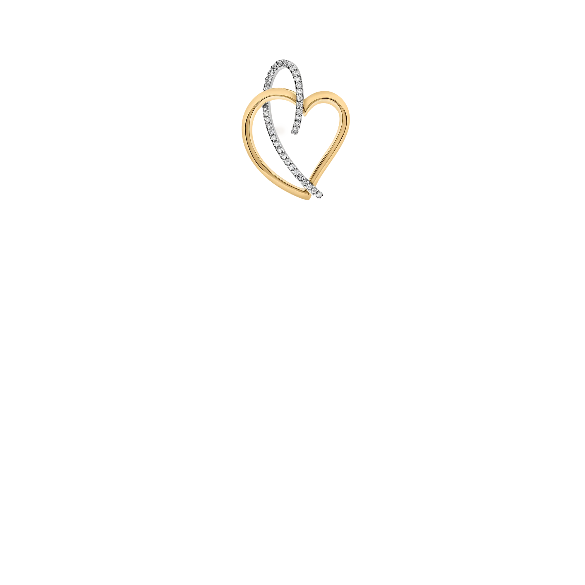 Diamond pendant 0.17ct 18K white gold - Image 2