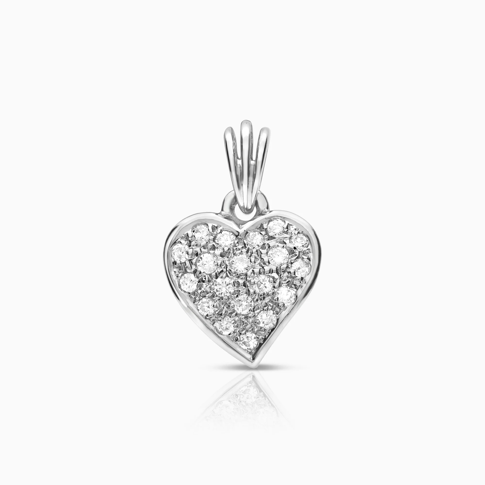 Diamond pendant 0.18ct 18K white gold