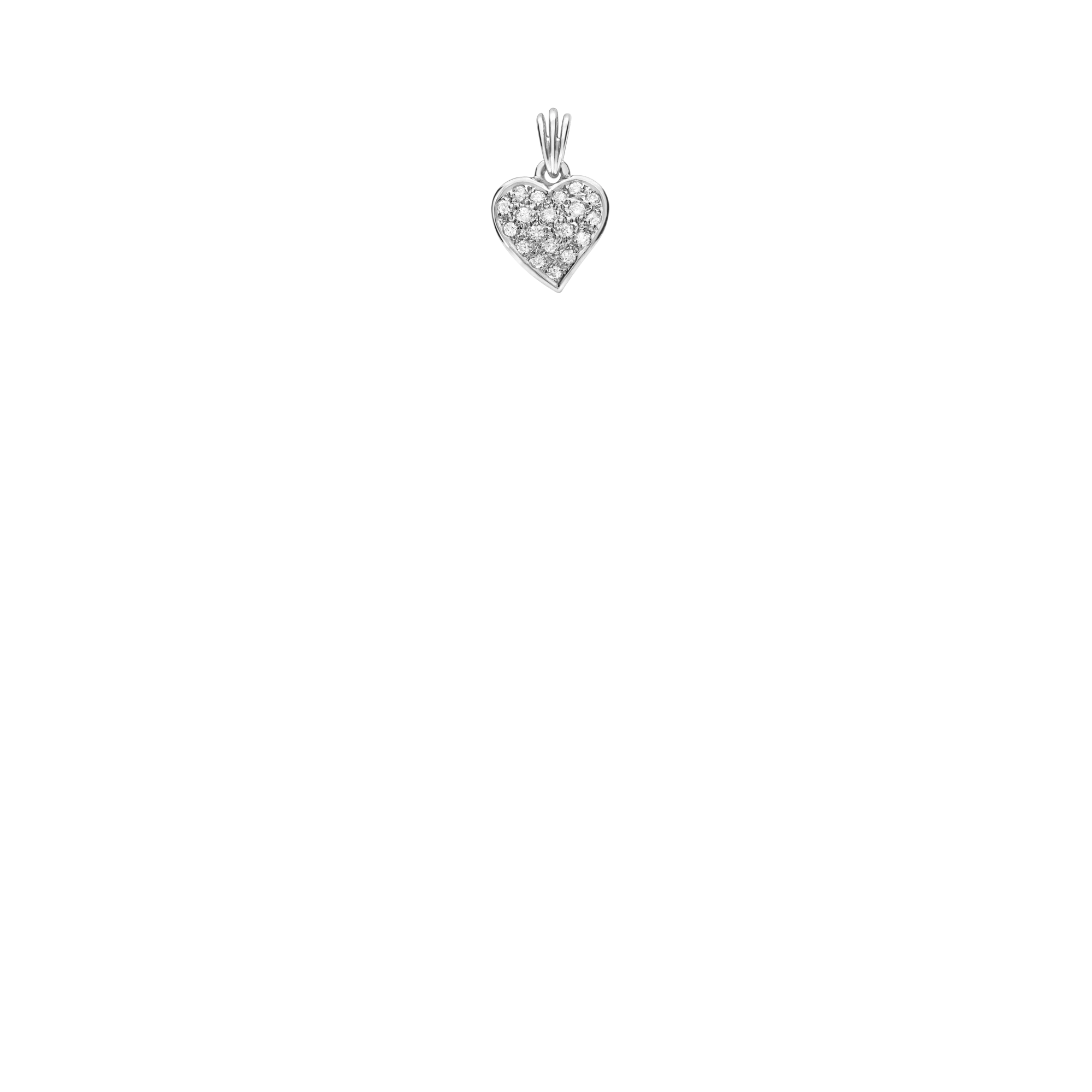 Diamond pendant 0.18ct 18K white gold - Image 2