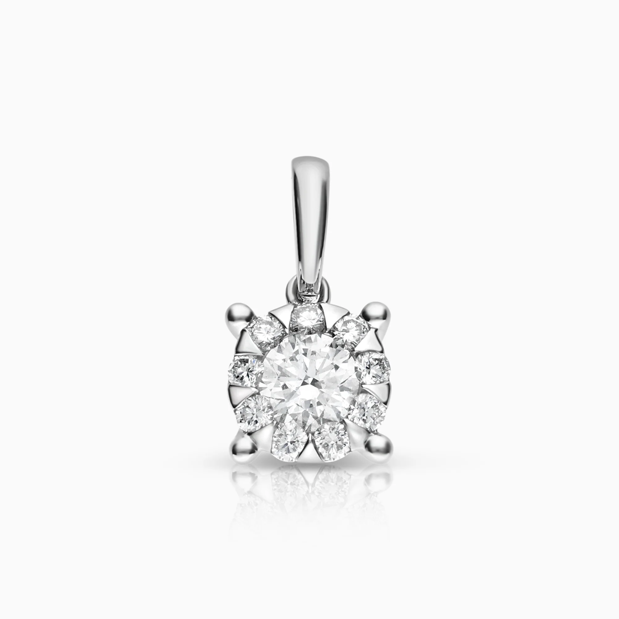 Diamond pendant 0.35ct 18K white gold