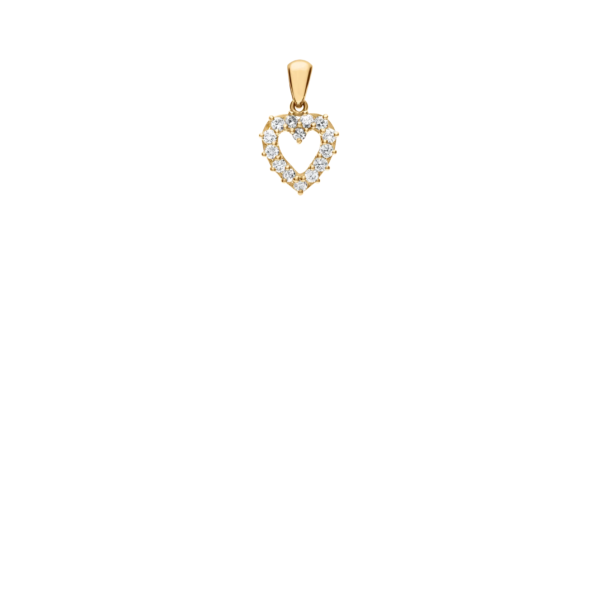 Diamond Heart Pendant 0.47ct 18K Gold - Image 2