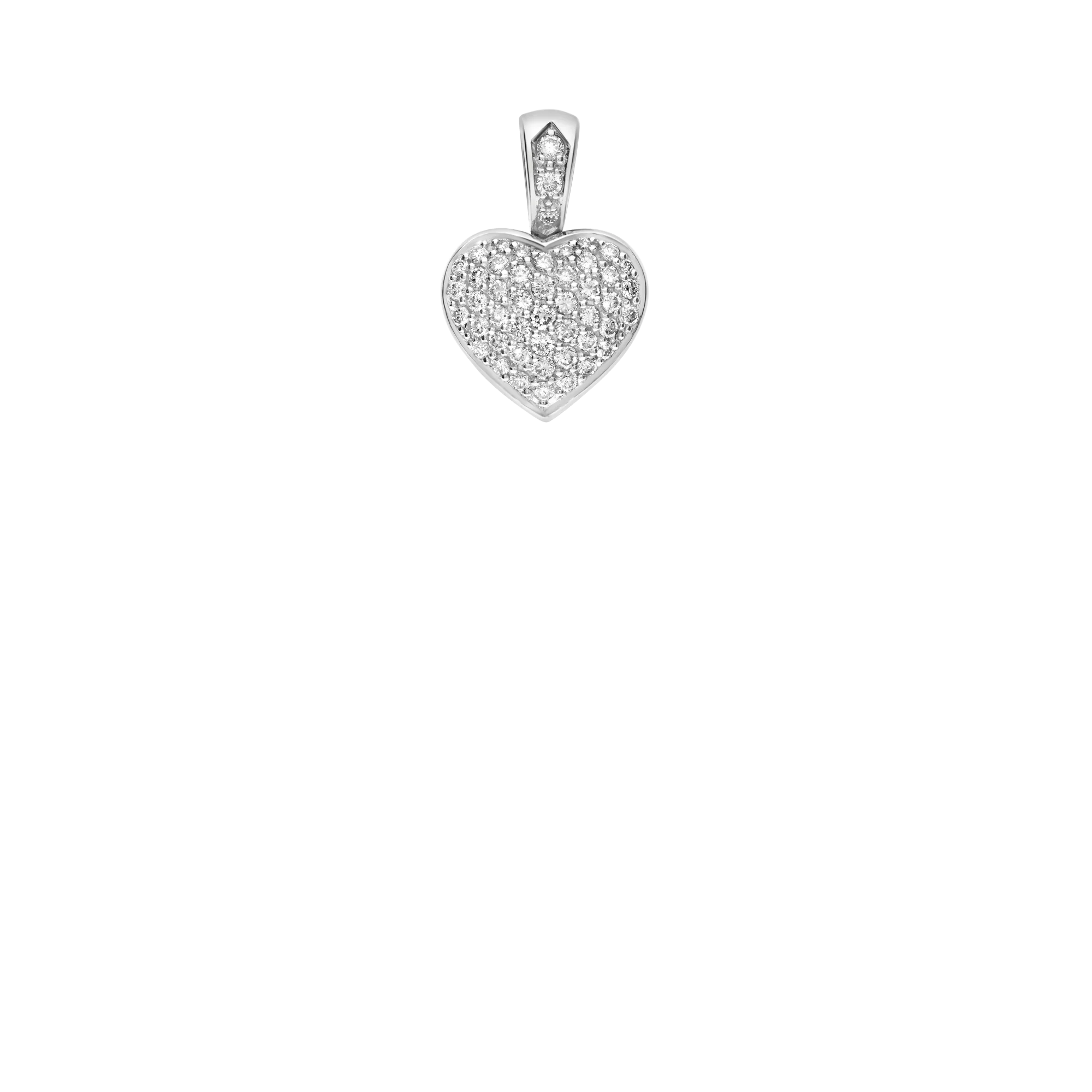Heart diamond pendant 0.50ct 18K white gold - Image 2