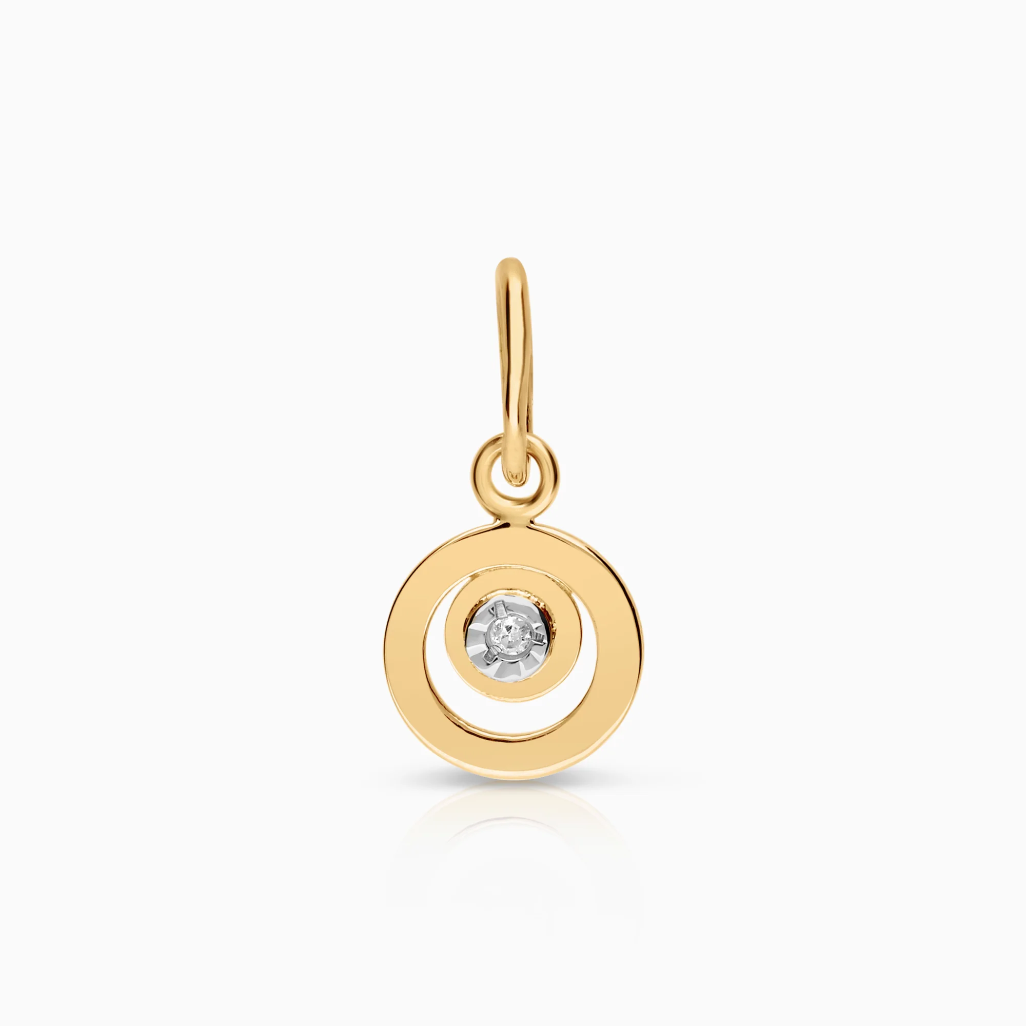 Diamond Pendant Solitaire 0.01ct 18K Gold