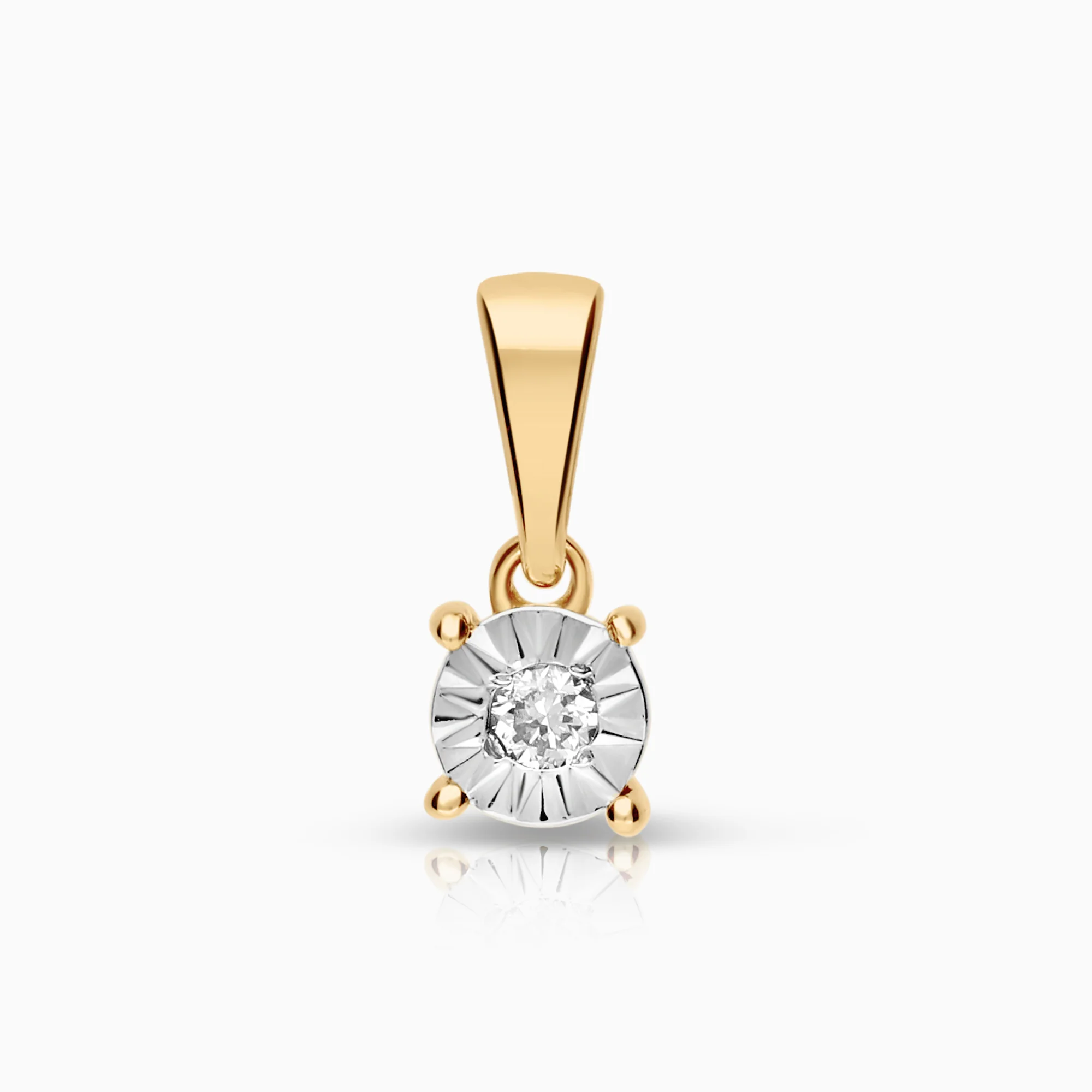 Diamond pendant solitaire 0.02ct 18K gold