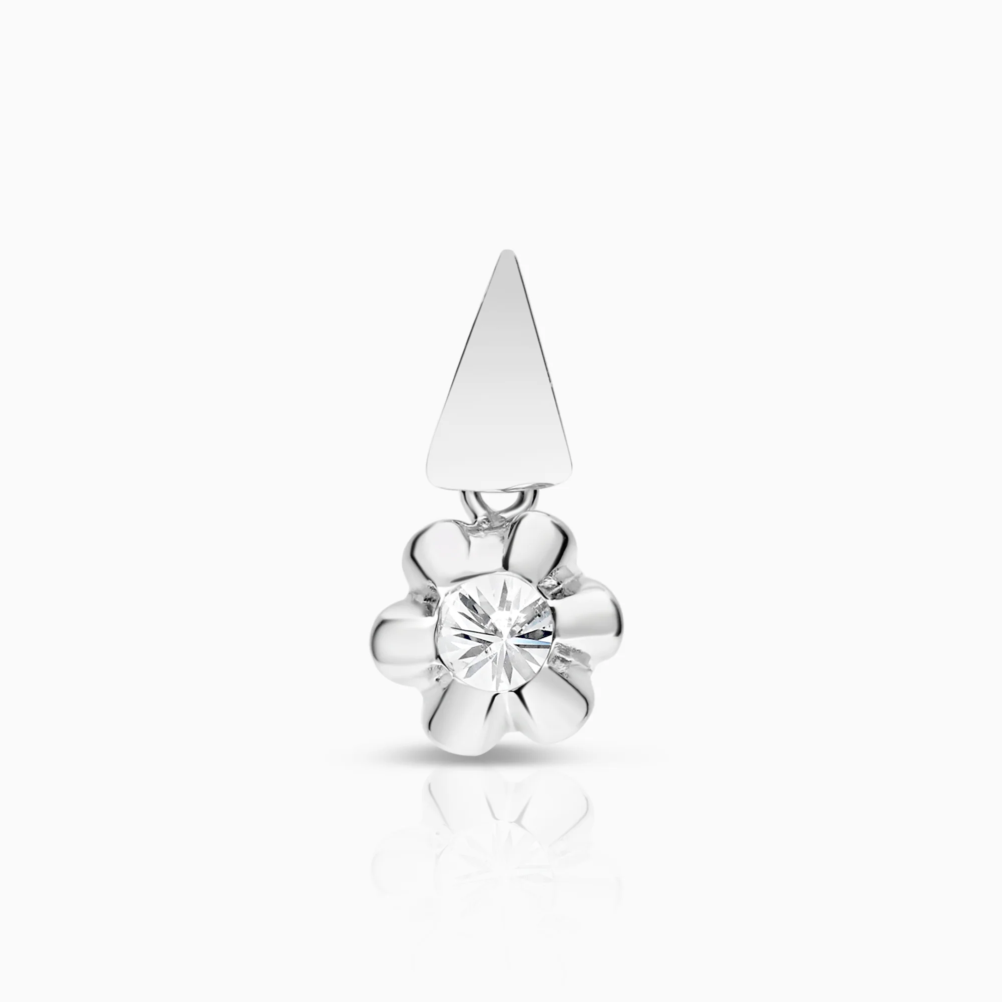 Diamond solitaire pendant 0.22ct 18K white gold