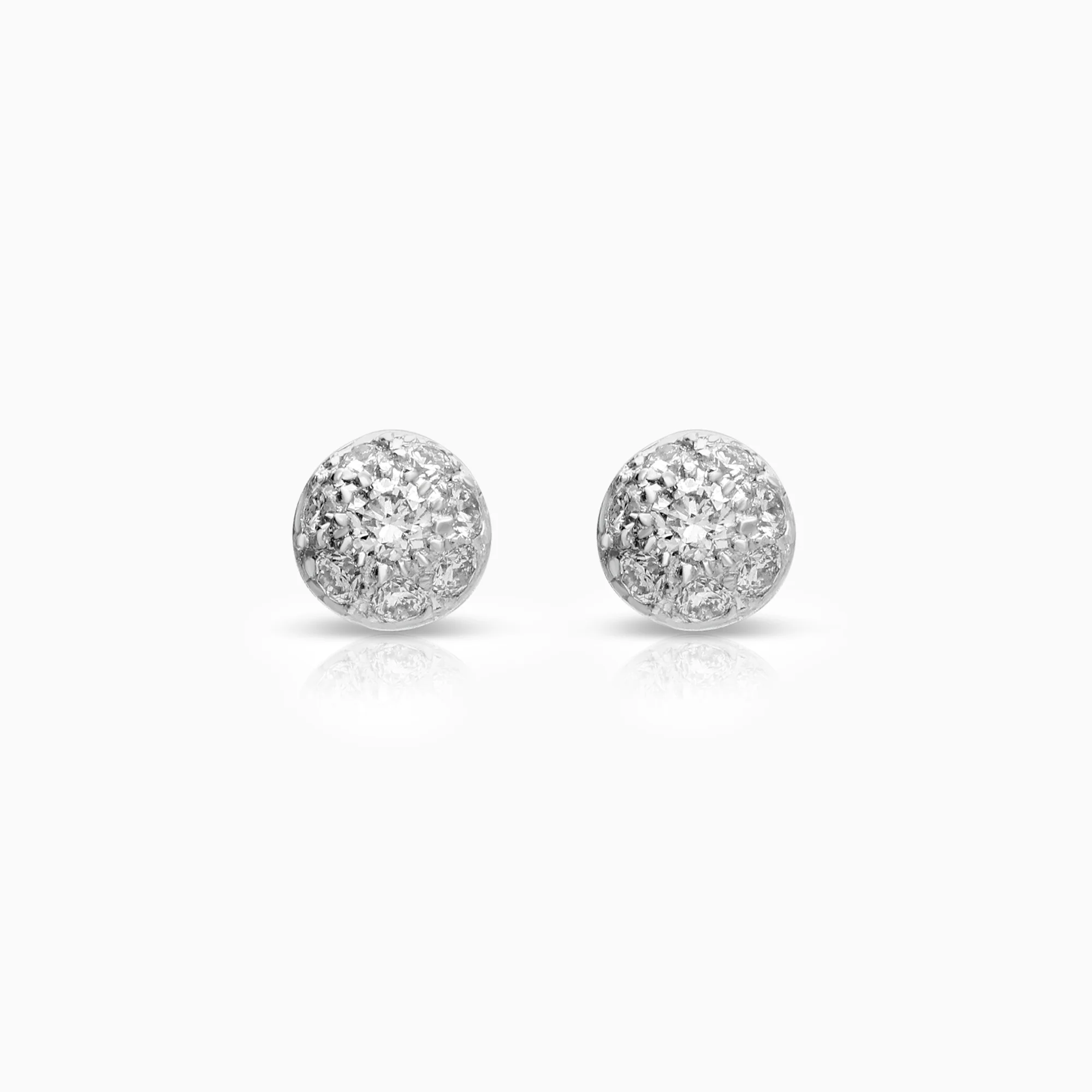 Diamond earrings 0.18ct 18K white gold