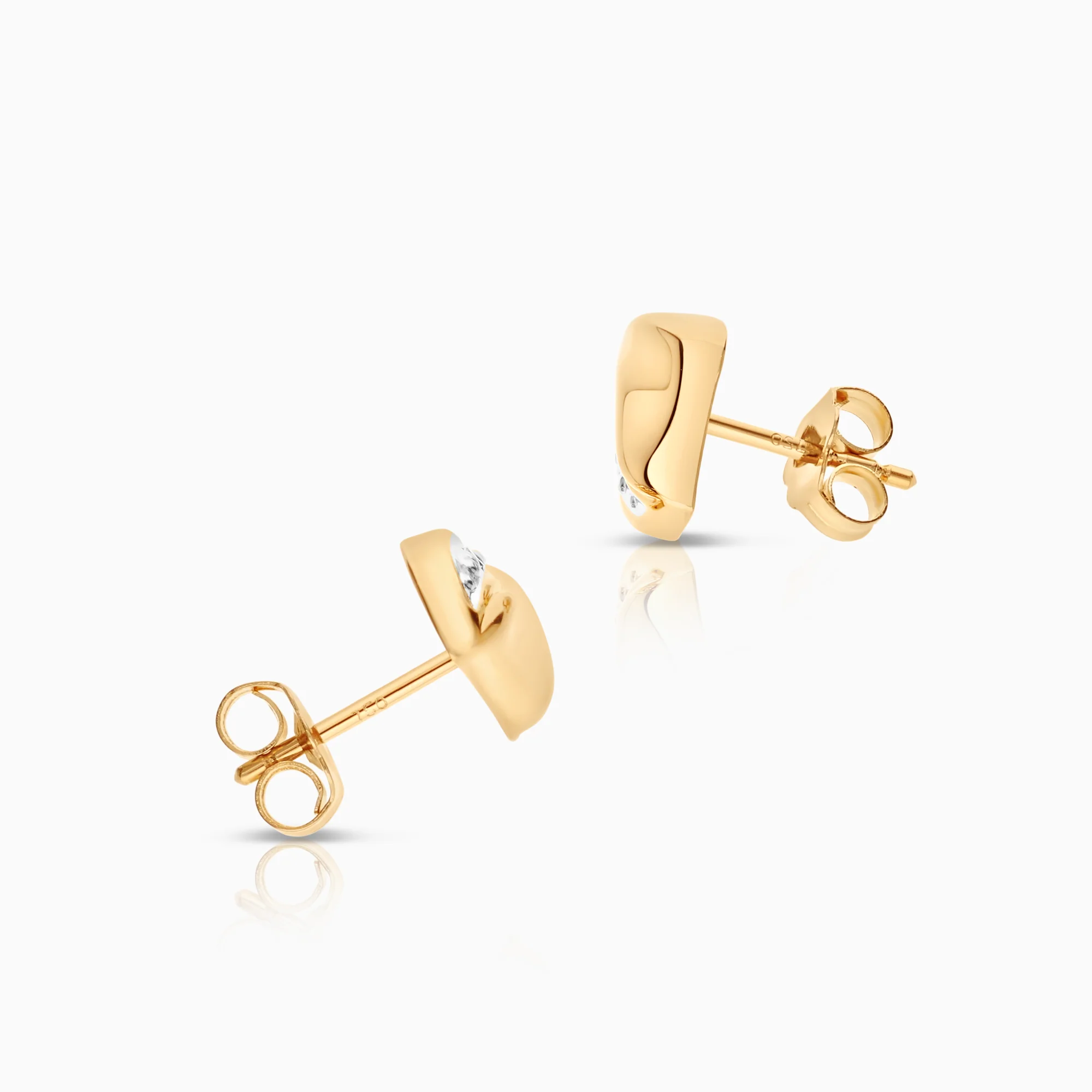 Diamond earring 0.02ct 18K gold - Image 2