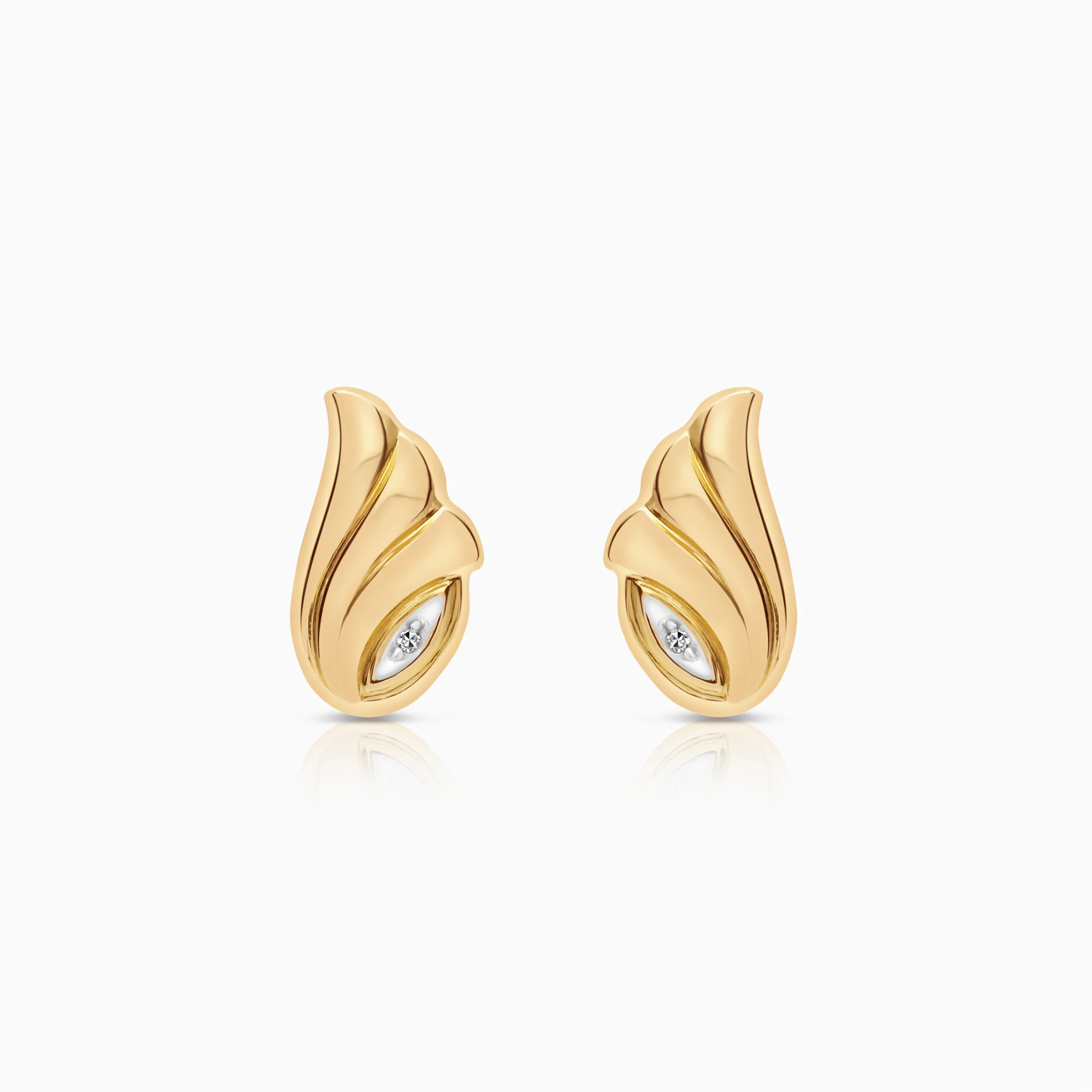 Diamond earrings 0.01ct 18K gold