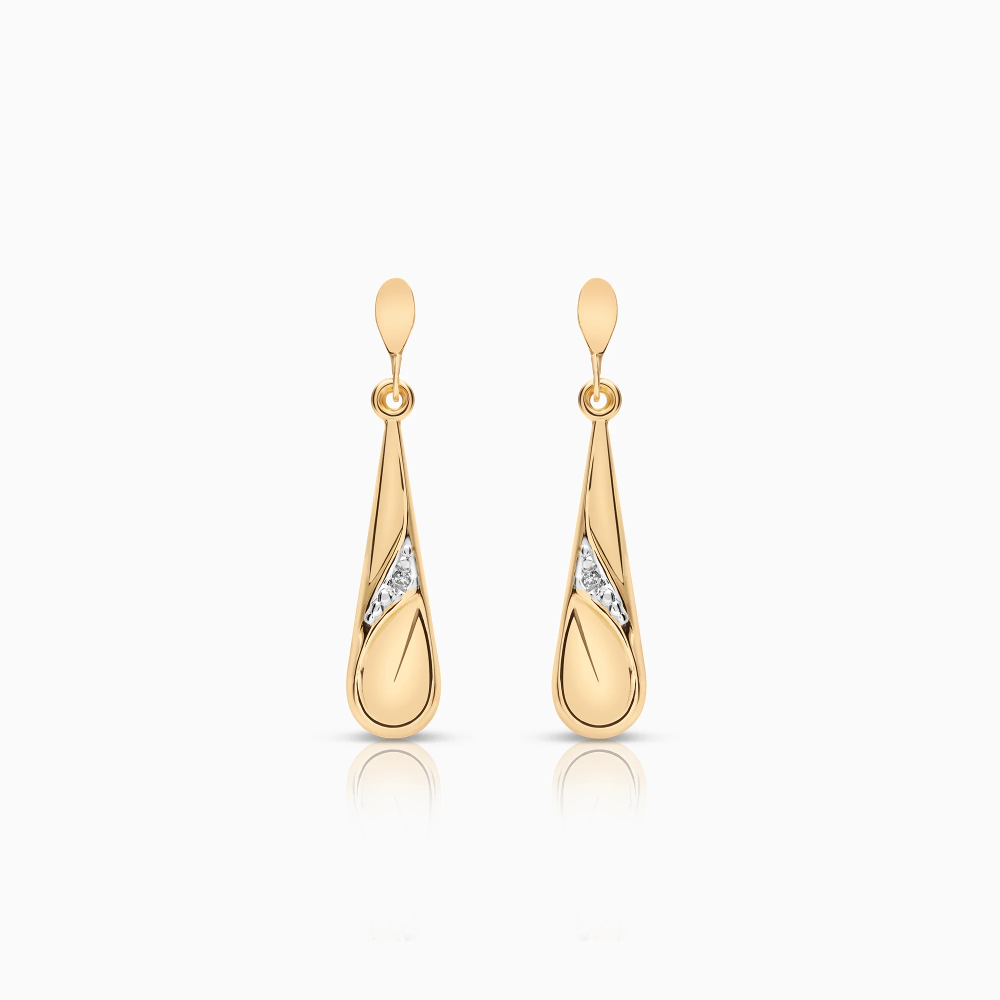 Diamond earrings 0.01ct 18K gold