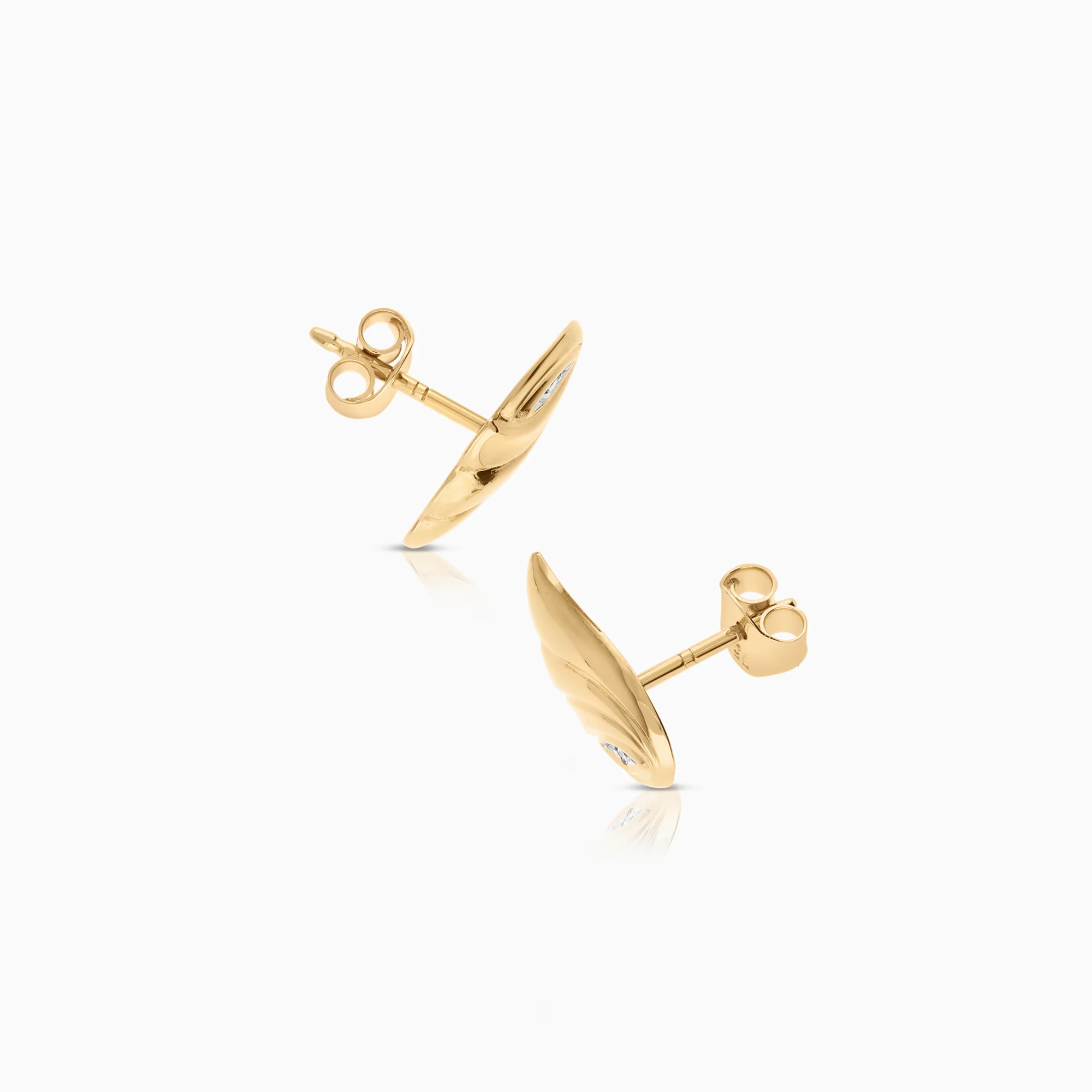 Diamond earrings 0.01ct 18K gold - Image 2