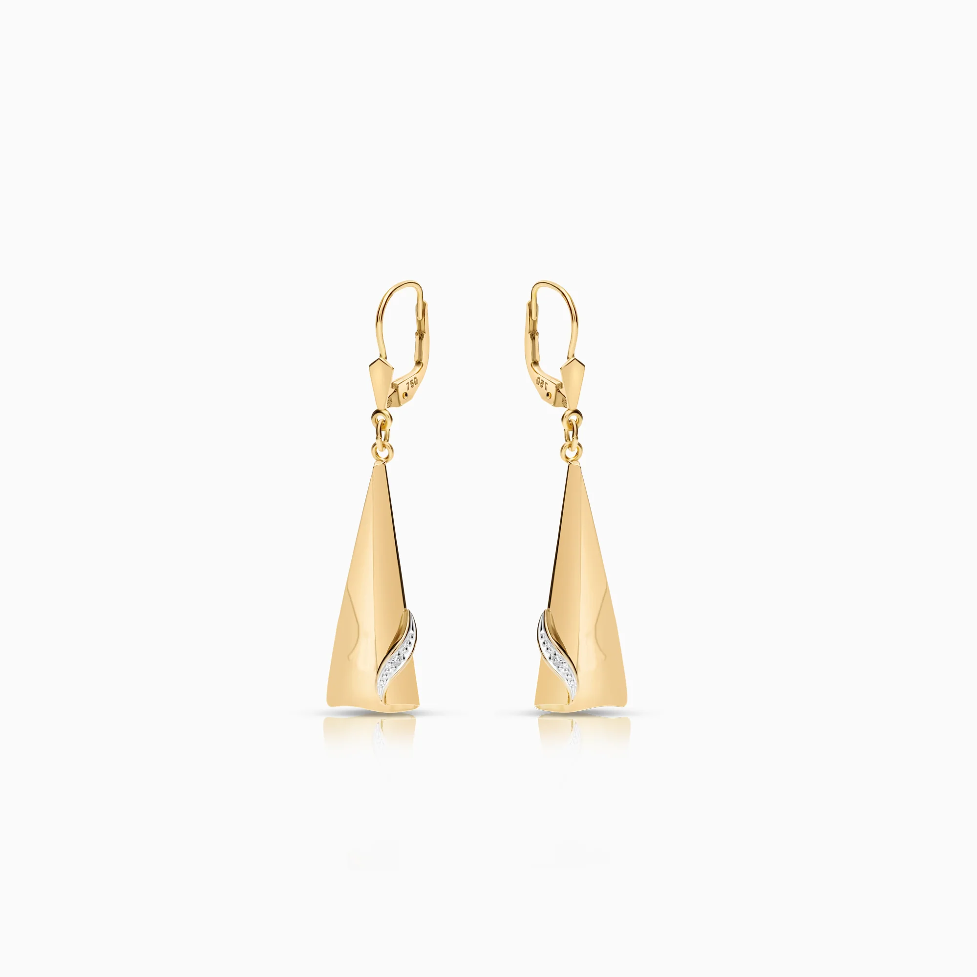 Diamond earrings 0.01ct 18K gold