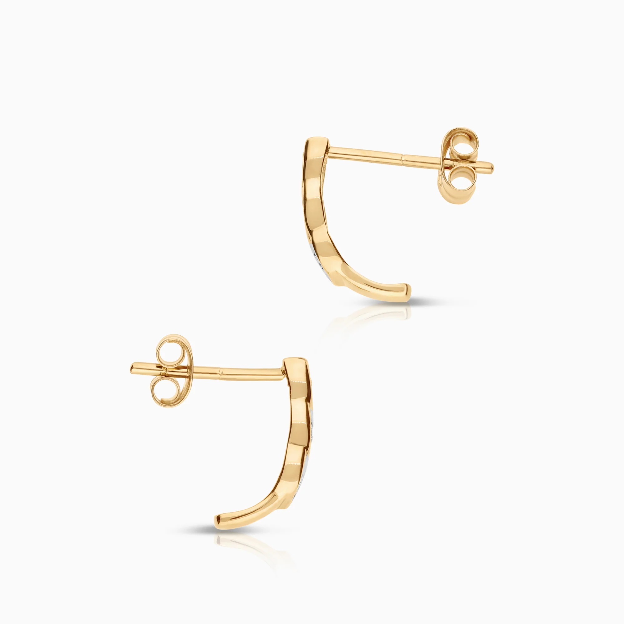 Diamond earrings 0.01ct 18K gold - Image 2