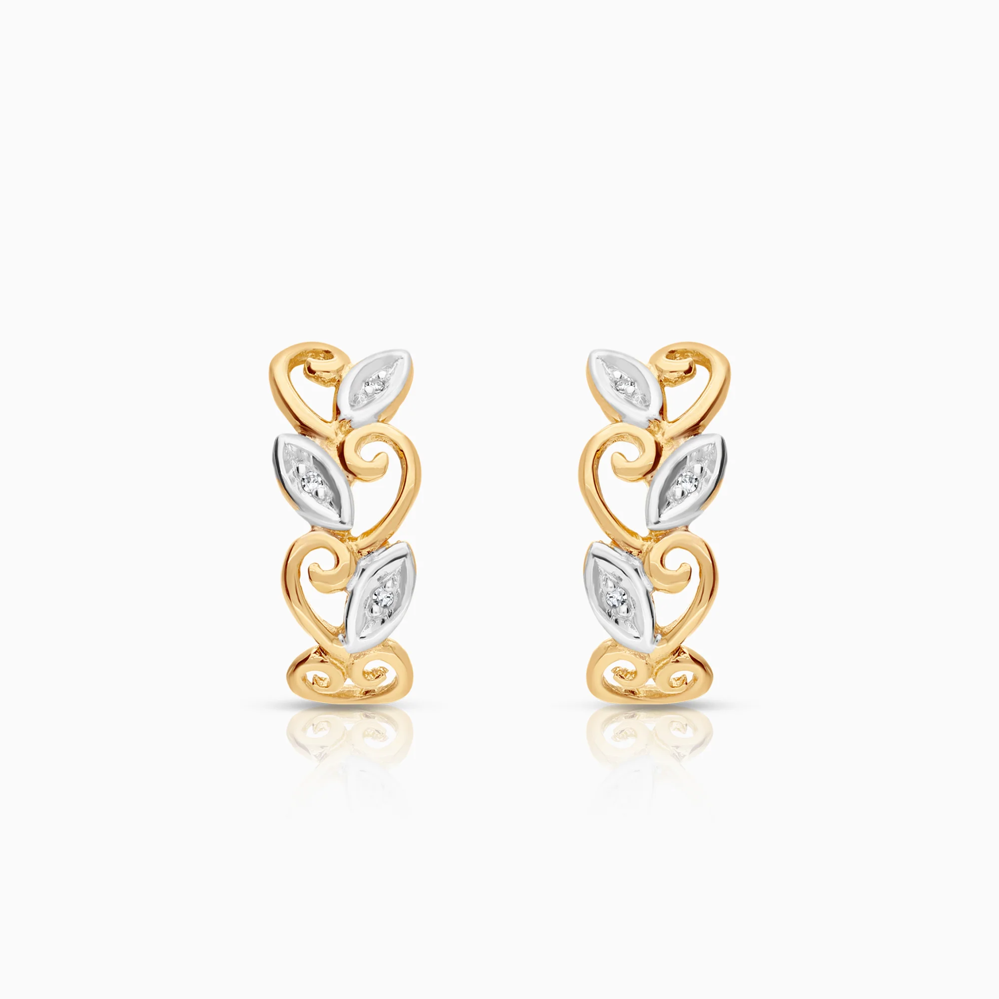 Diamond earrings 0.02ct 18K gold