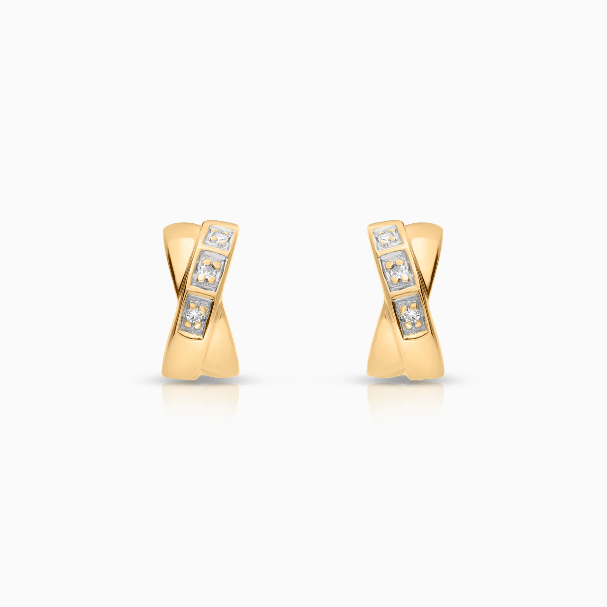 Diamond earrings 0.02ct 18K gold