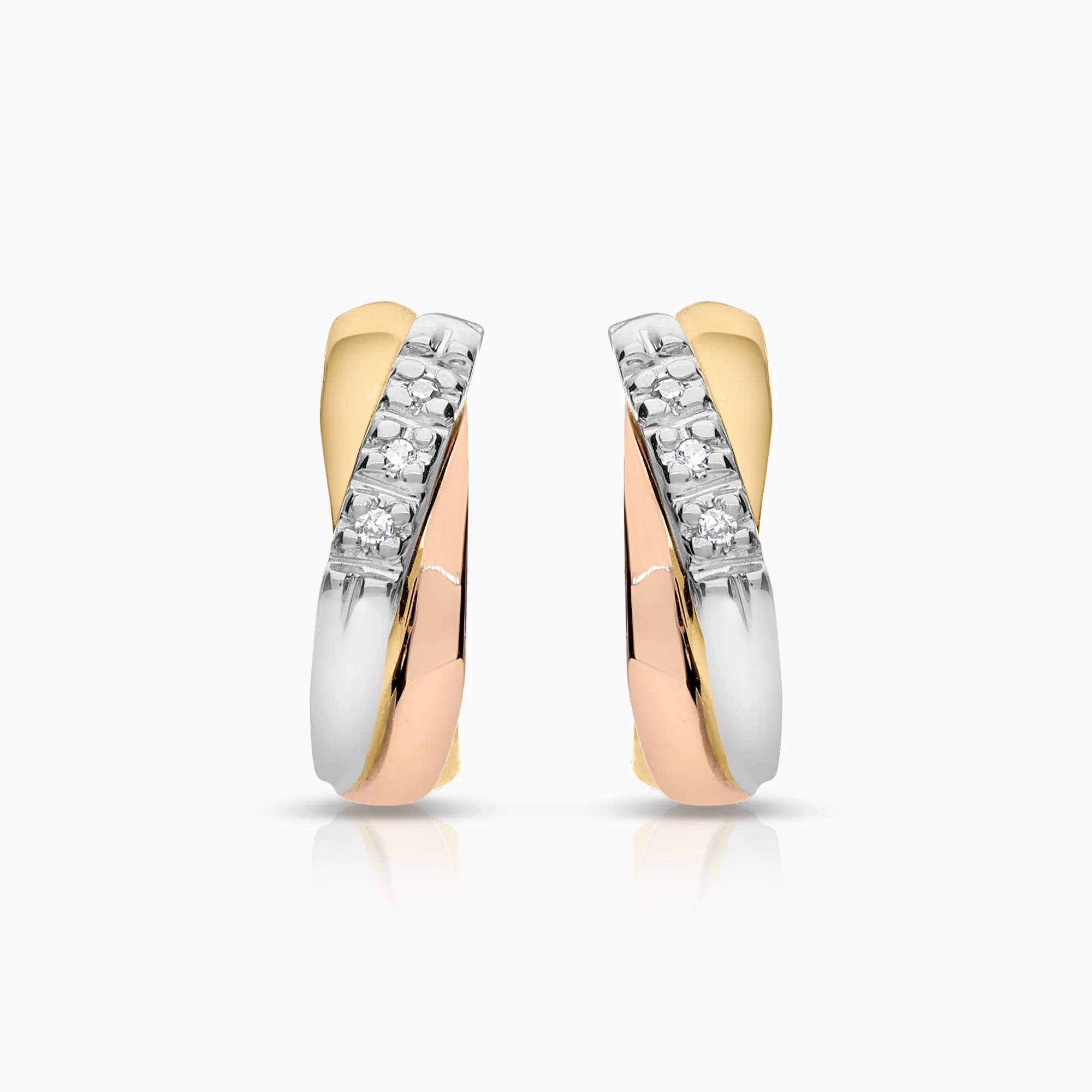 Diamond earrings 0.02ct 18K gold