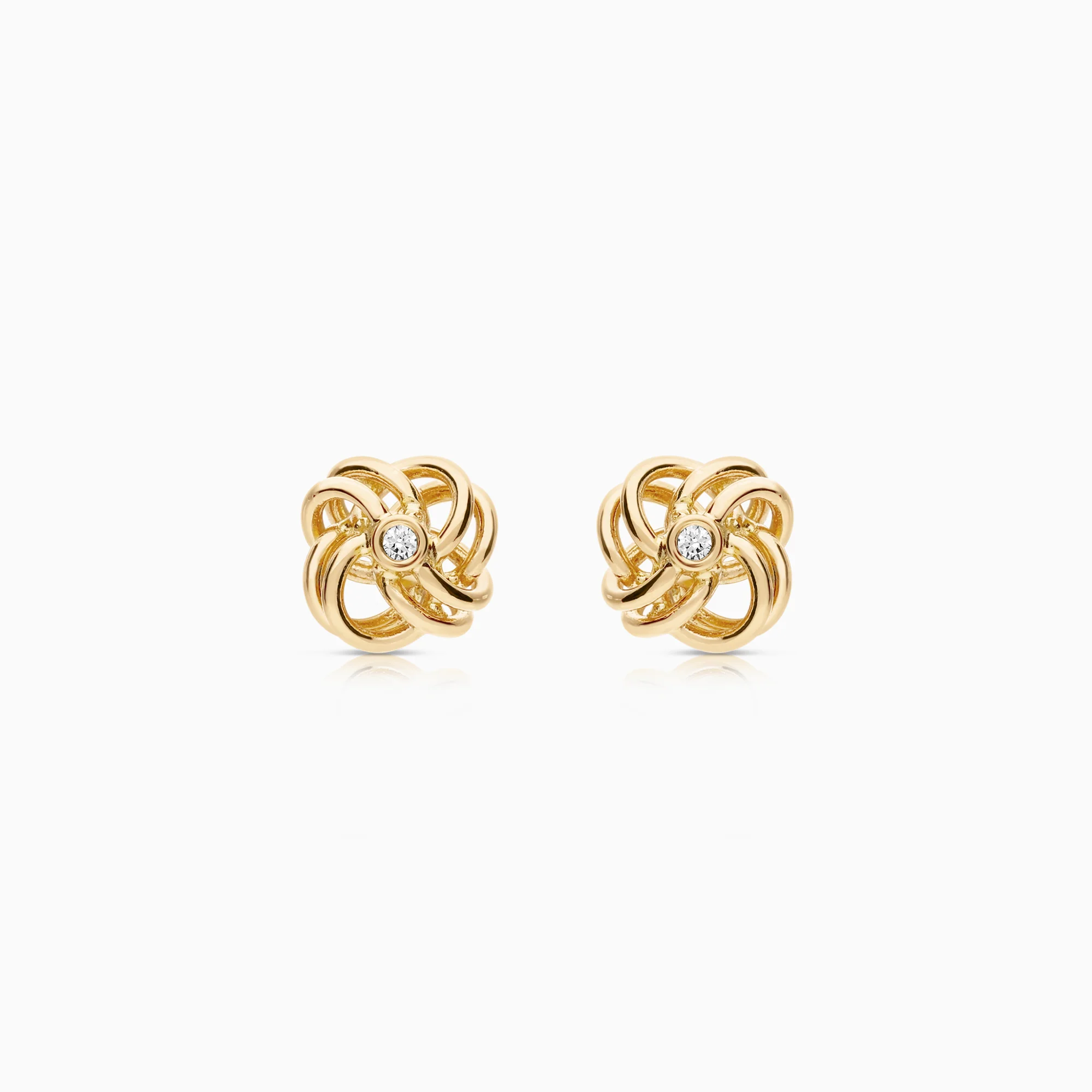 Diamond earrings 0.02ct 18K gold