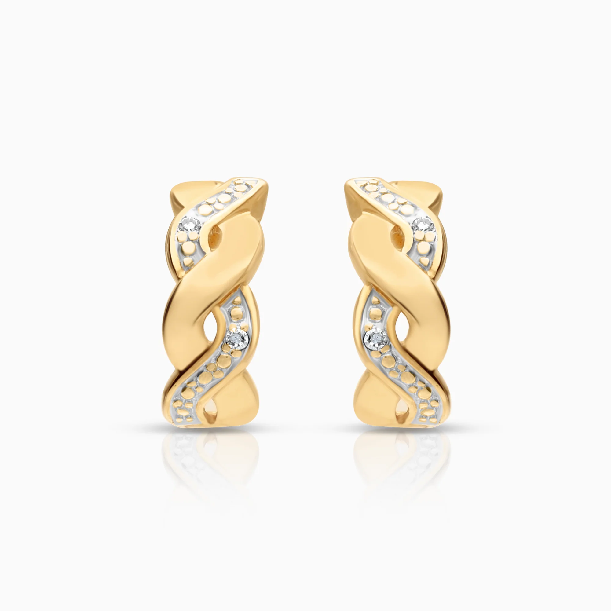 Diamond earrings 0.02ct 18K gold