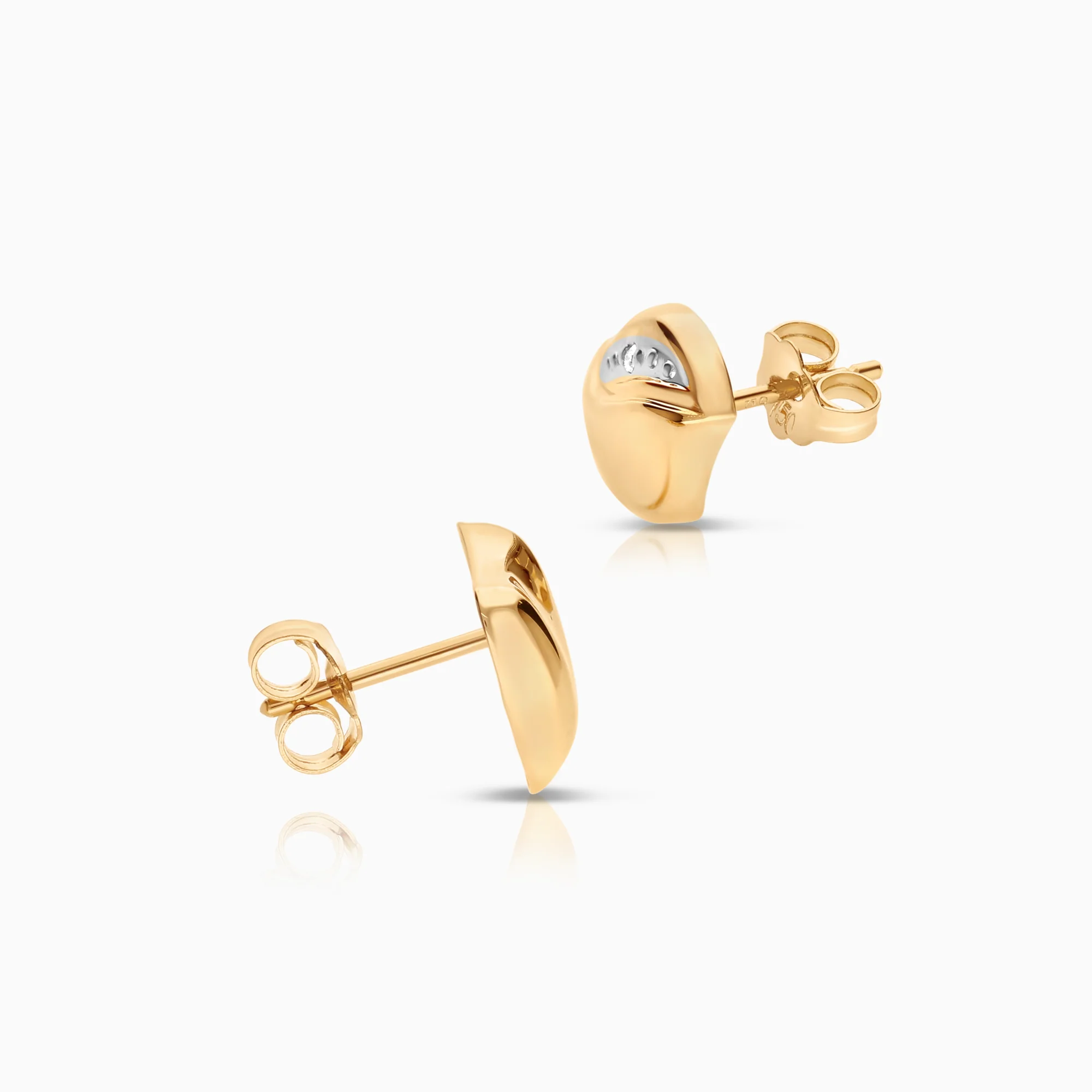 Diamond earrings 0.02ct 18K gold - Image 2