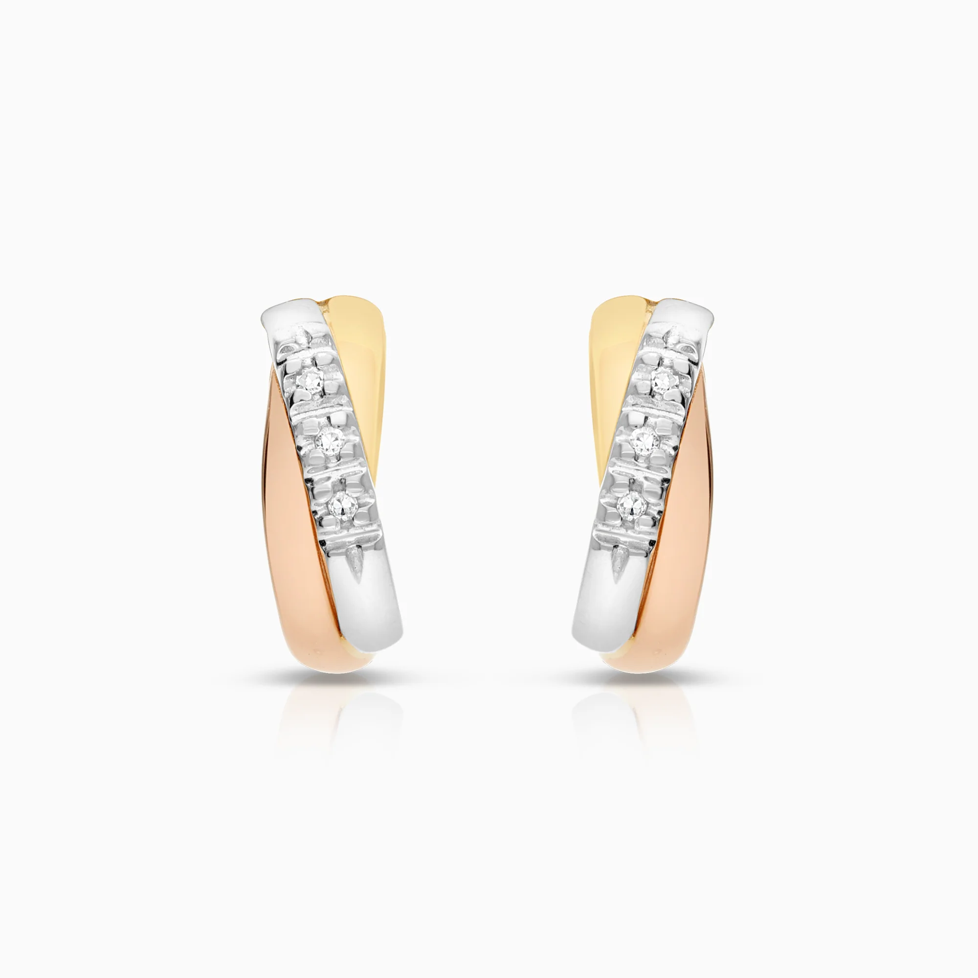 Diamond earrings 0.03ct 18K gold