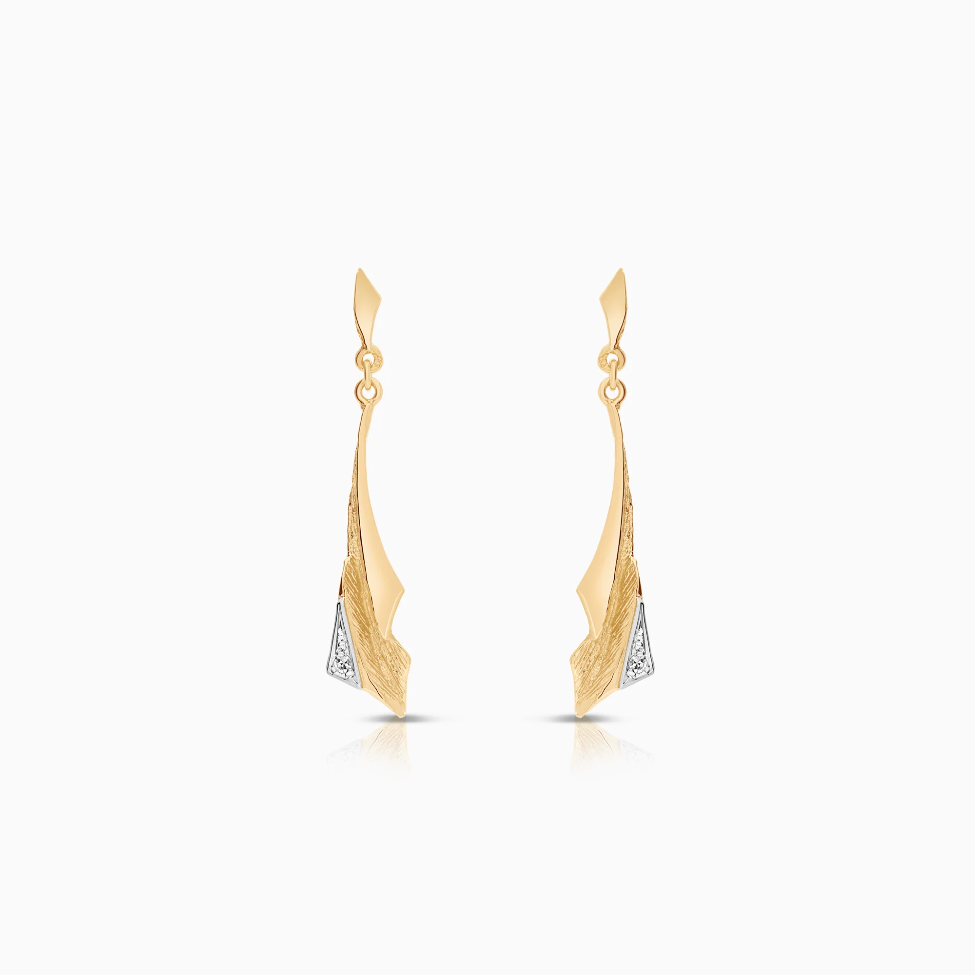 Diamond earrings 0.03ct 18K gold