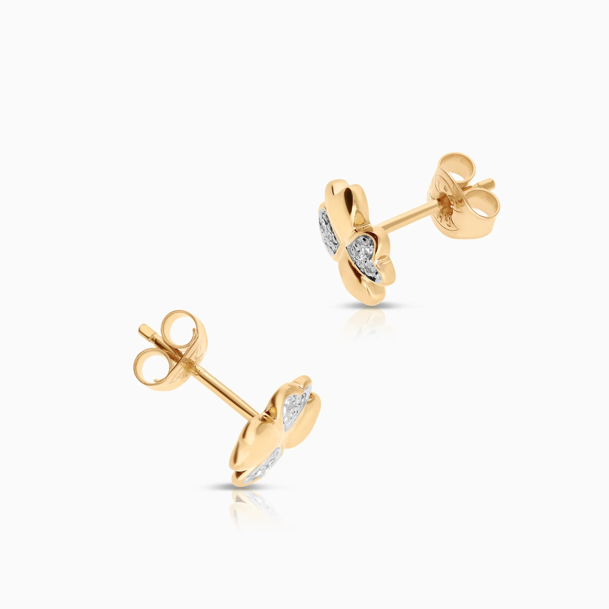Diamond earrings 0.03ct 18K gold - Image 2