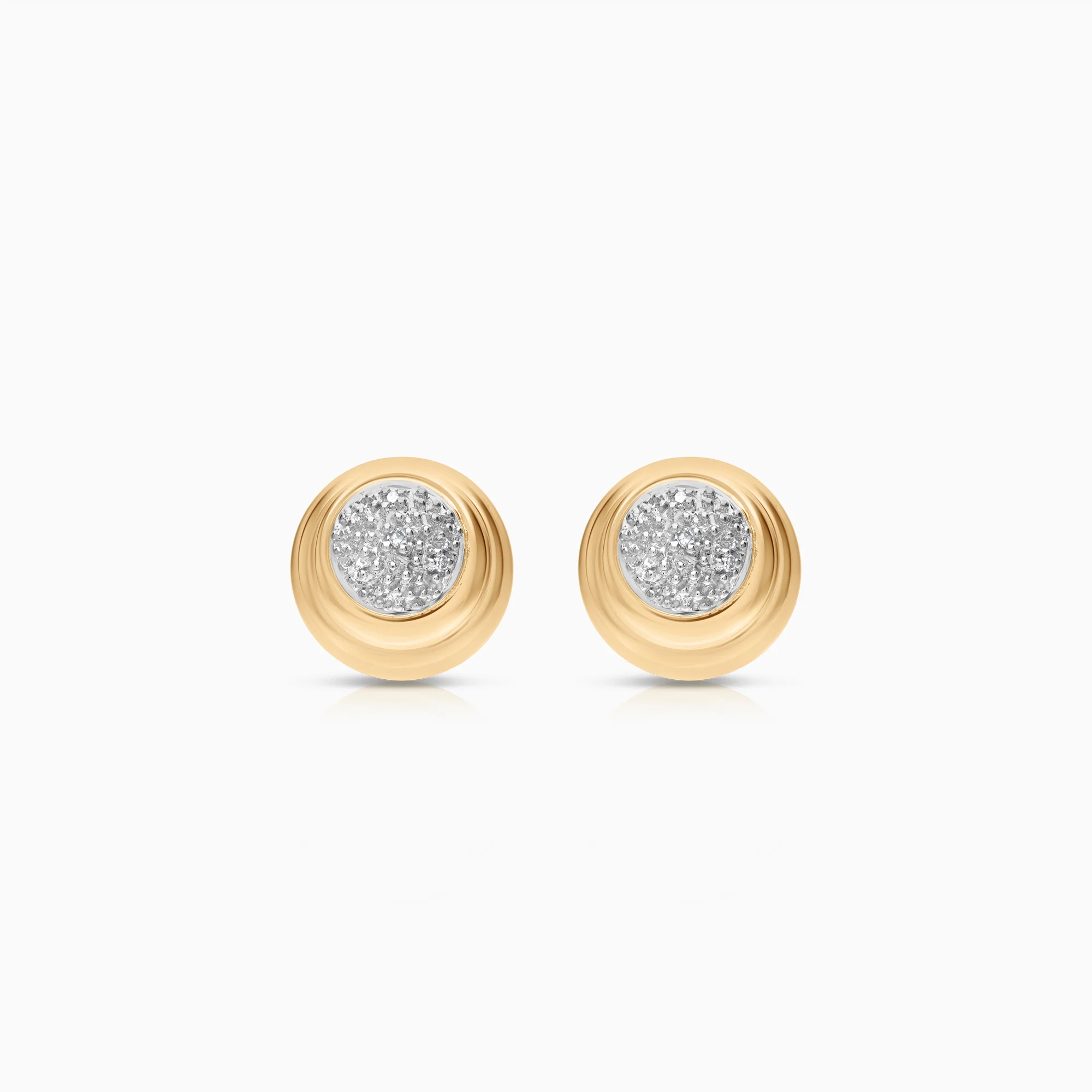 Diamond earrings 0.04ct 18K gold