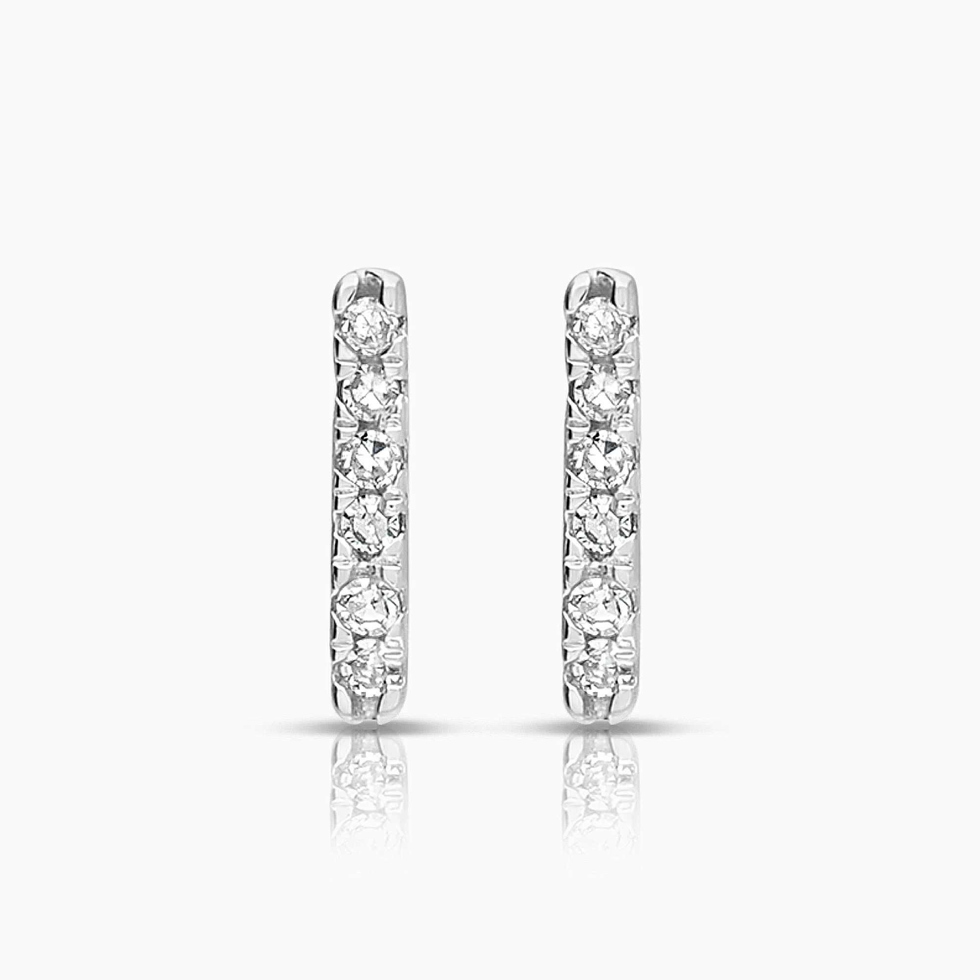 Diamond earrings 0.04ct 9K white gold