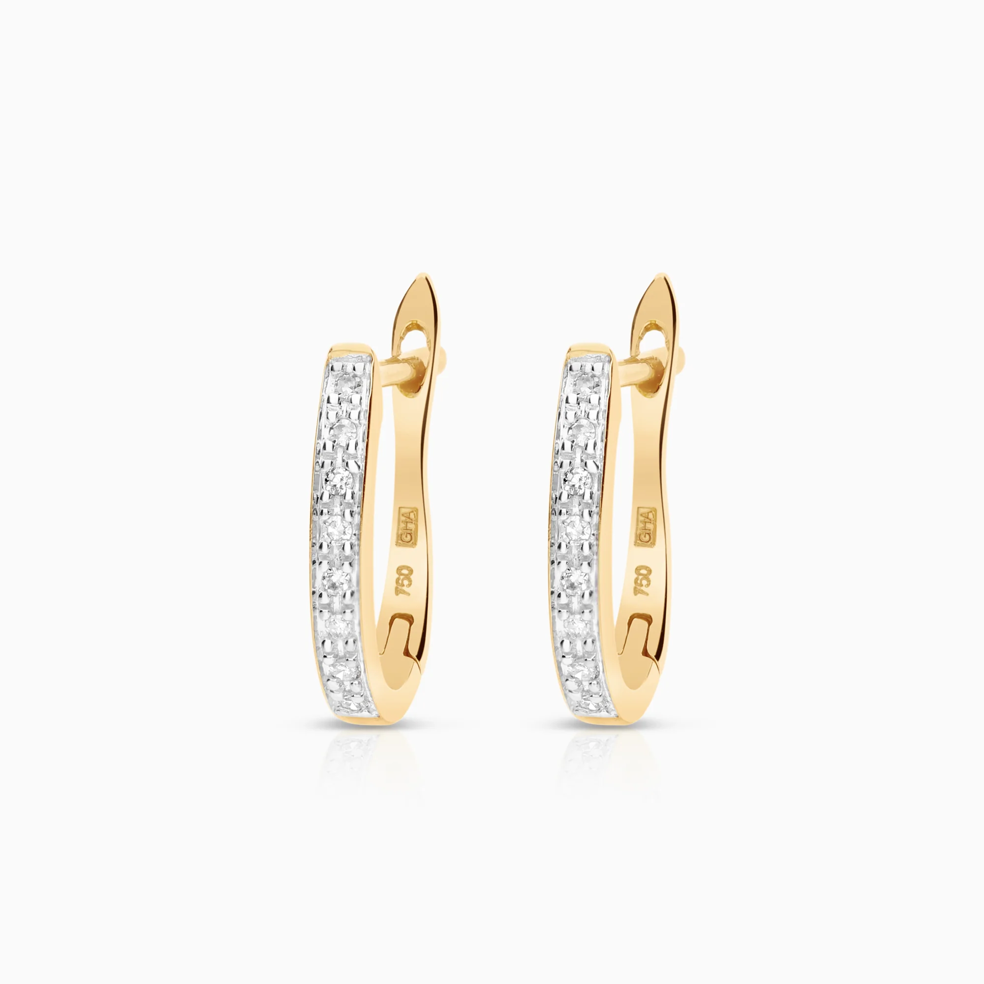 Diamond earrings 0.05ct 18K gold