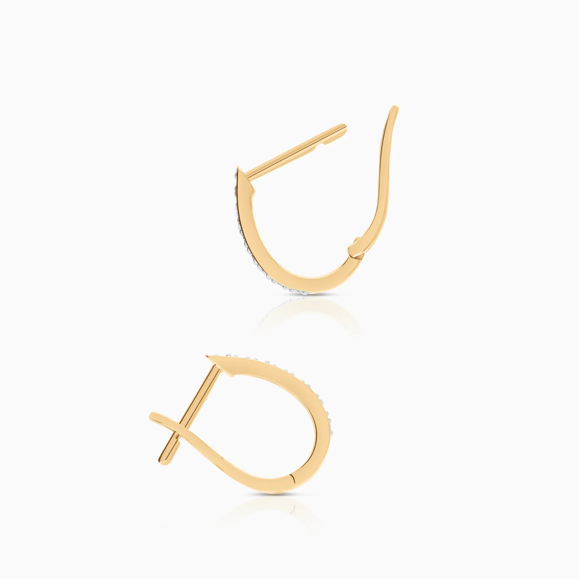 Diamond earrings 0.05ct 18K gold - Image 2