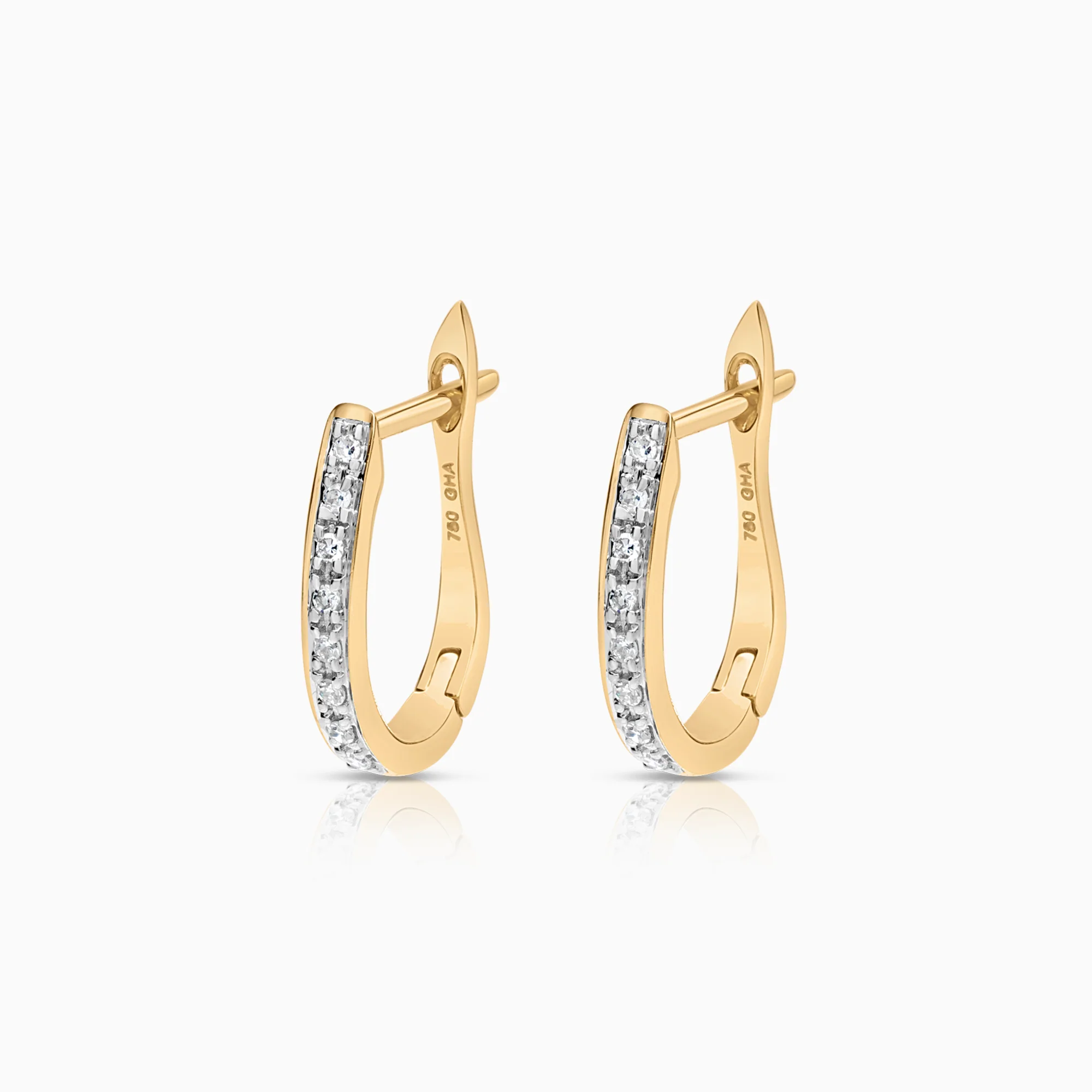 Diamond earrings 0.05ct 18K gold