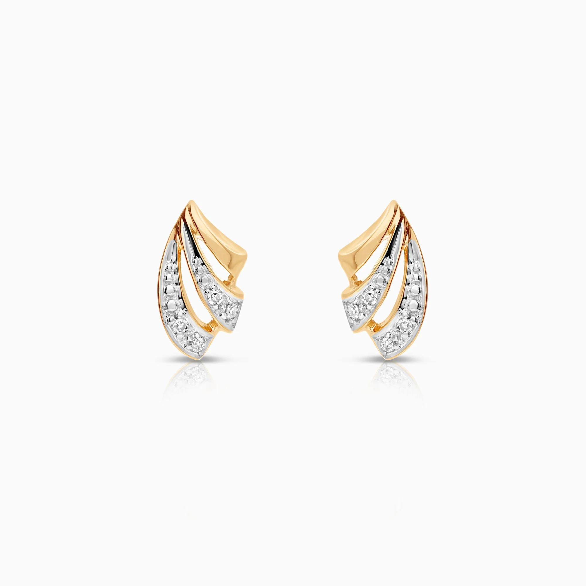 Diamond earrings 0.05ct 18K gold