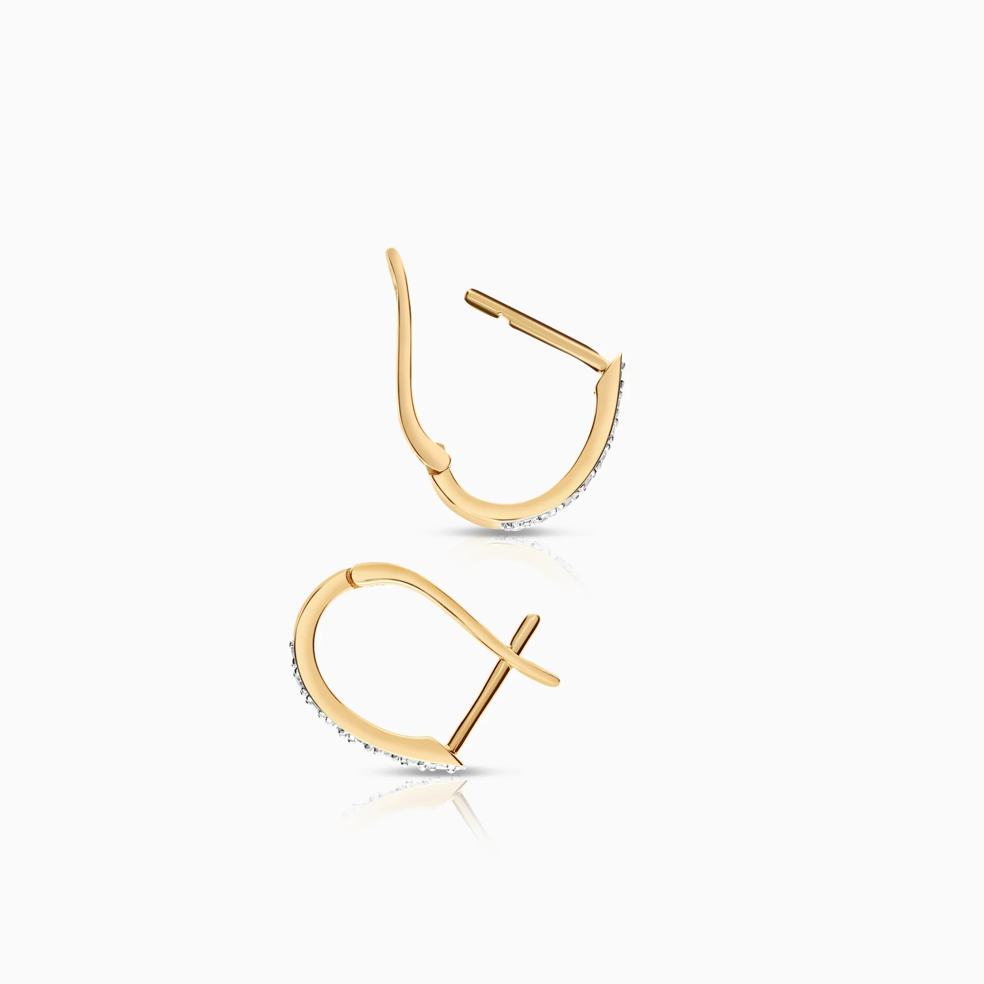Diamond earrings 0.05ct 18K gold - Image 2