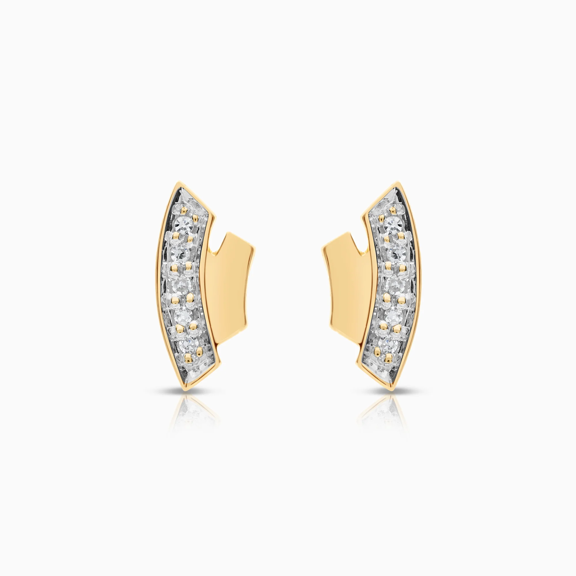 Diamond earrings 0.05ct 18K gold