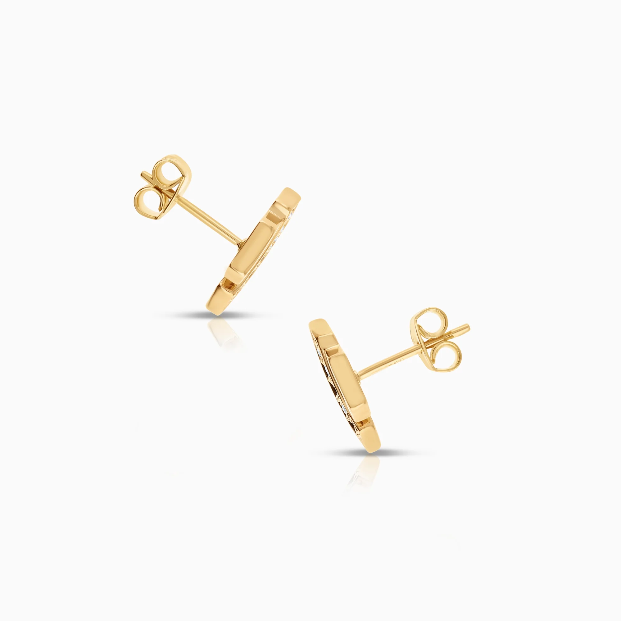 Diamond earrings 0.05ct 18K gold - Image 2