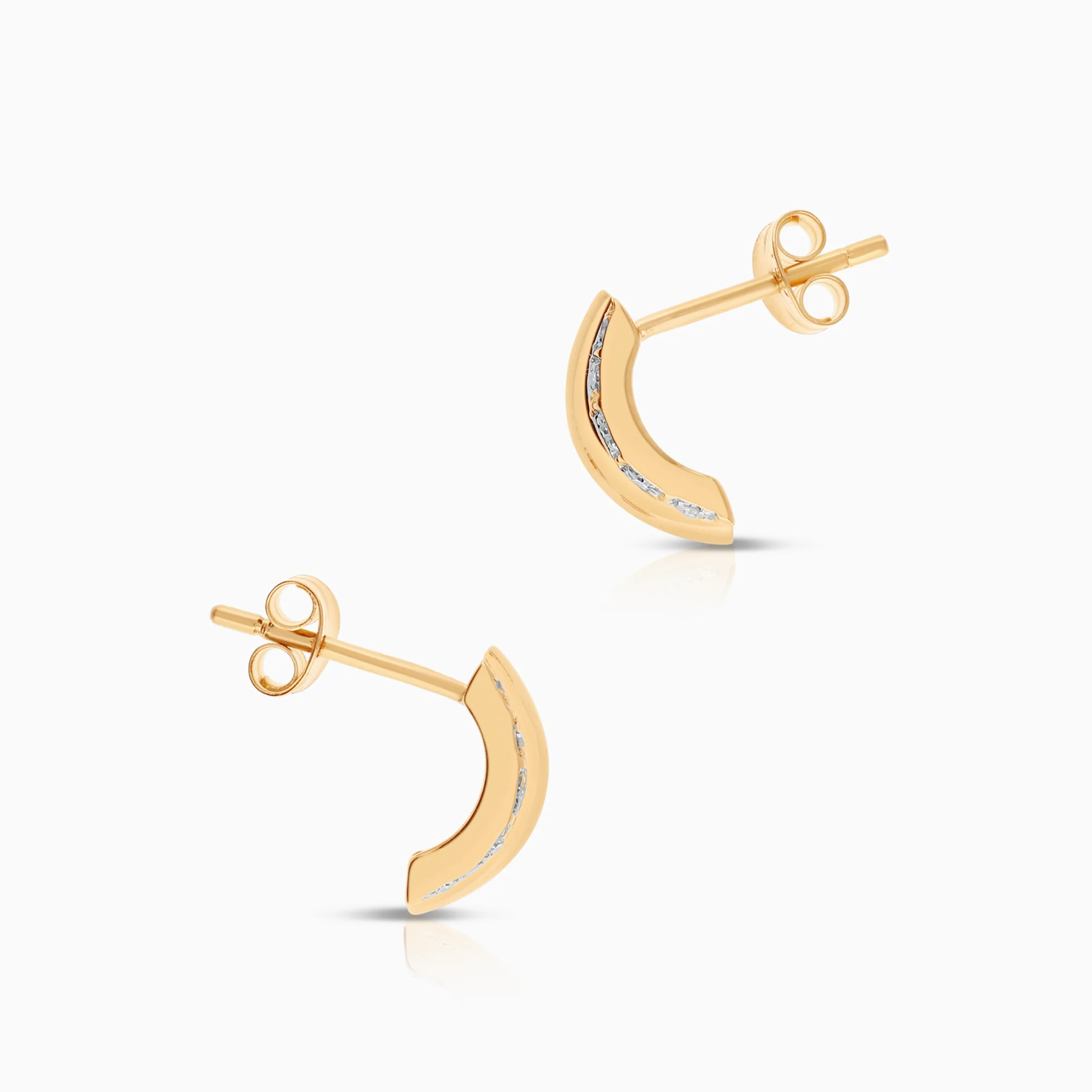 Diamond earrings 0.05ct 18K gold - Image 2