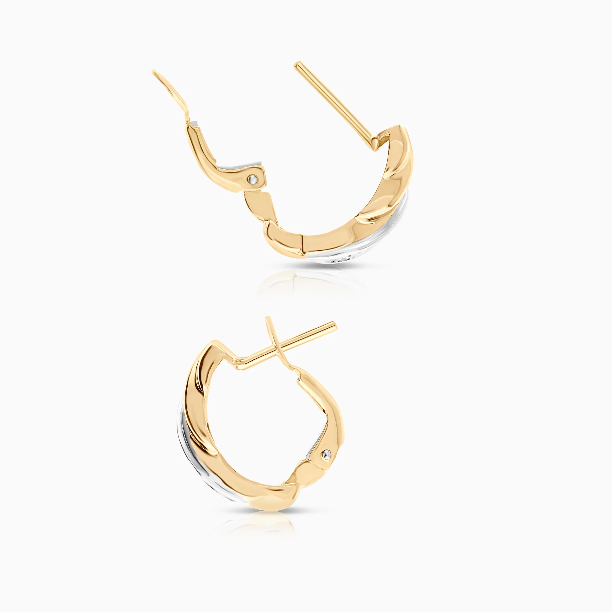 Diamond earrings 0.06ct 18K gold - Image 2
