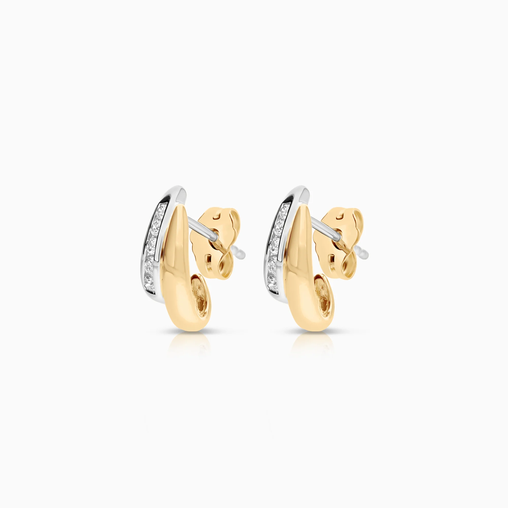 Diamond earrings 0.14ct 18K gold