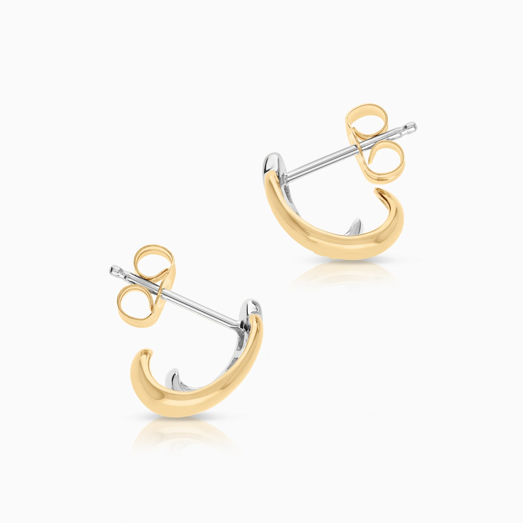 Diamond earrings 0.14ct 18K gold - Image 2