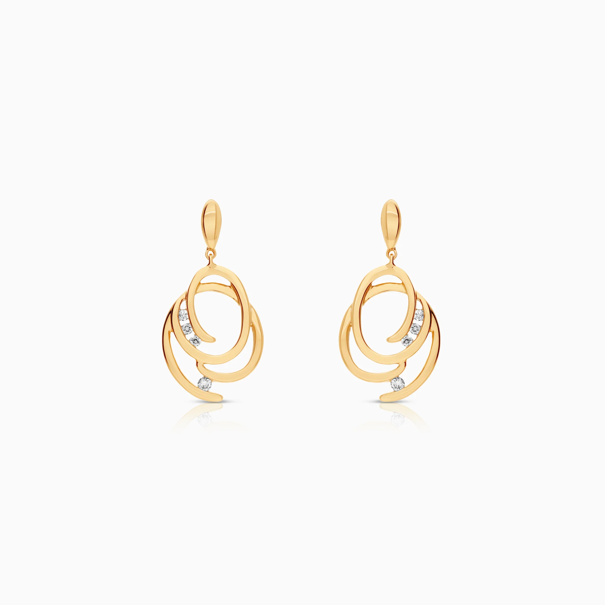 Diamond earrings 0.14ct 18K gold