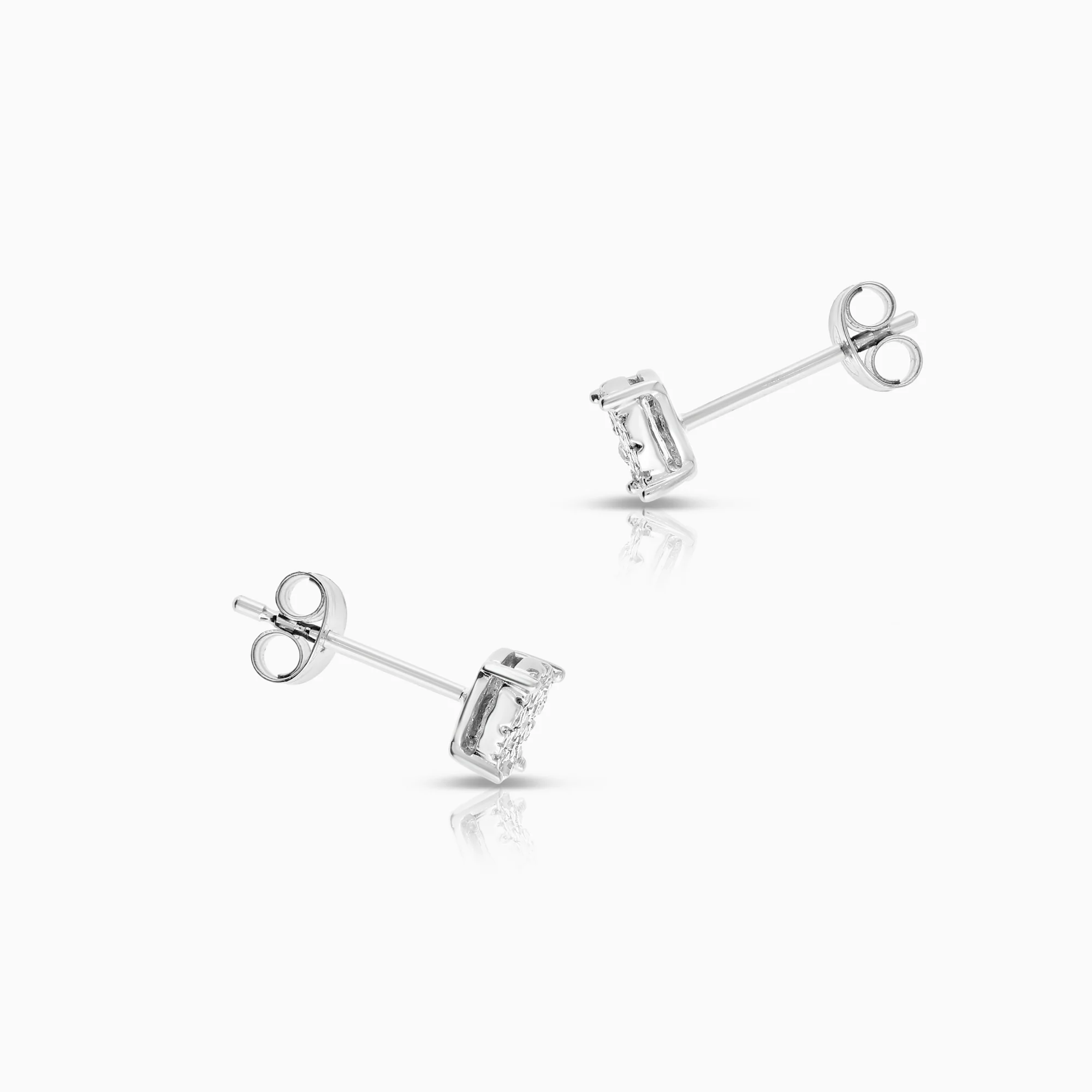 Diamond earrings 0.15ct 18K white gold - Image 2