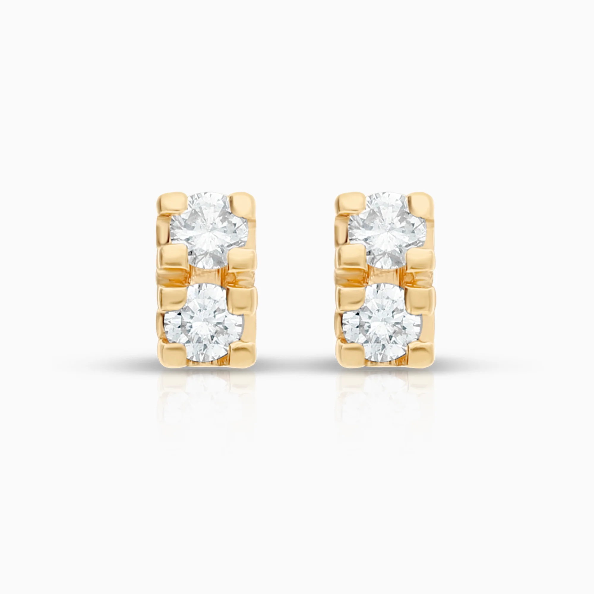 Diamond earrings 0.16ct 18K gold