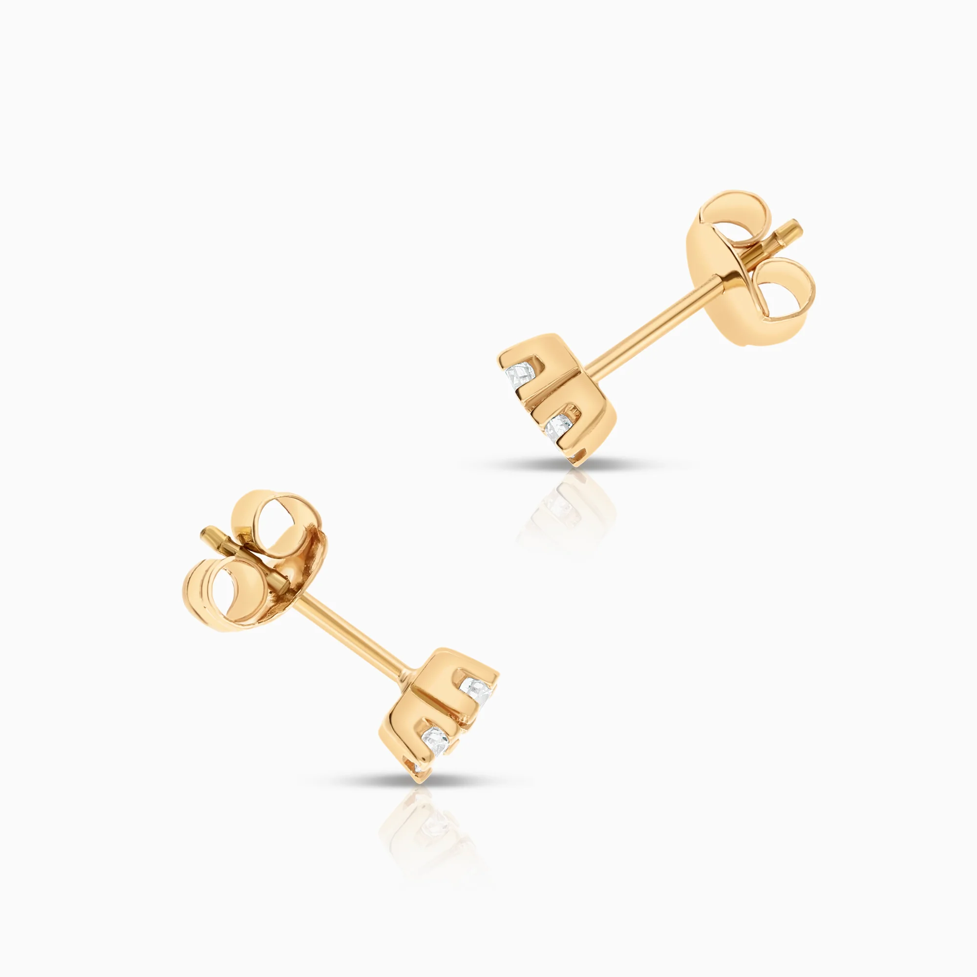 Diamond earrings 0.16ct 18K gold - Image 2