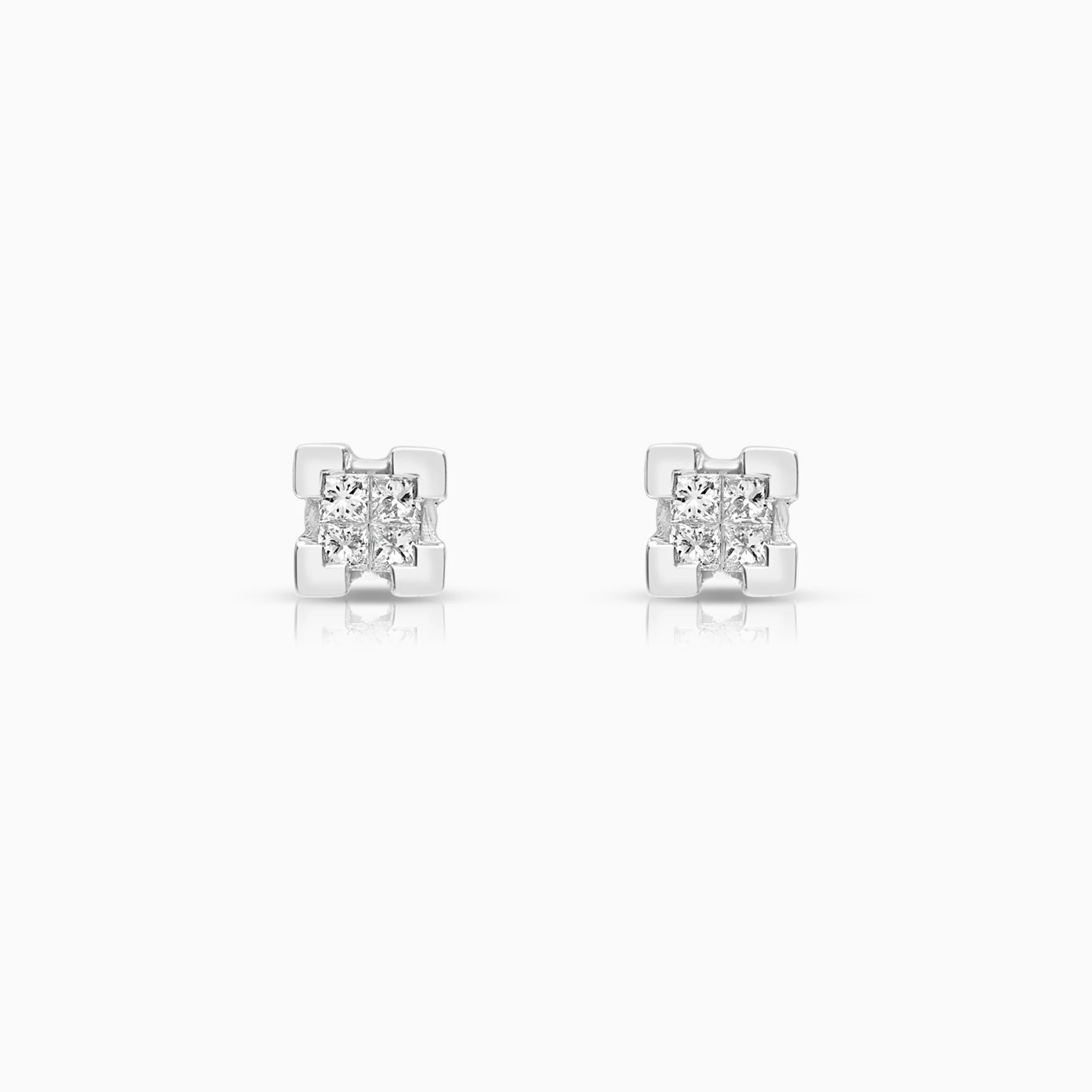 Diamond Earrings 0.16ct 18K White Gold