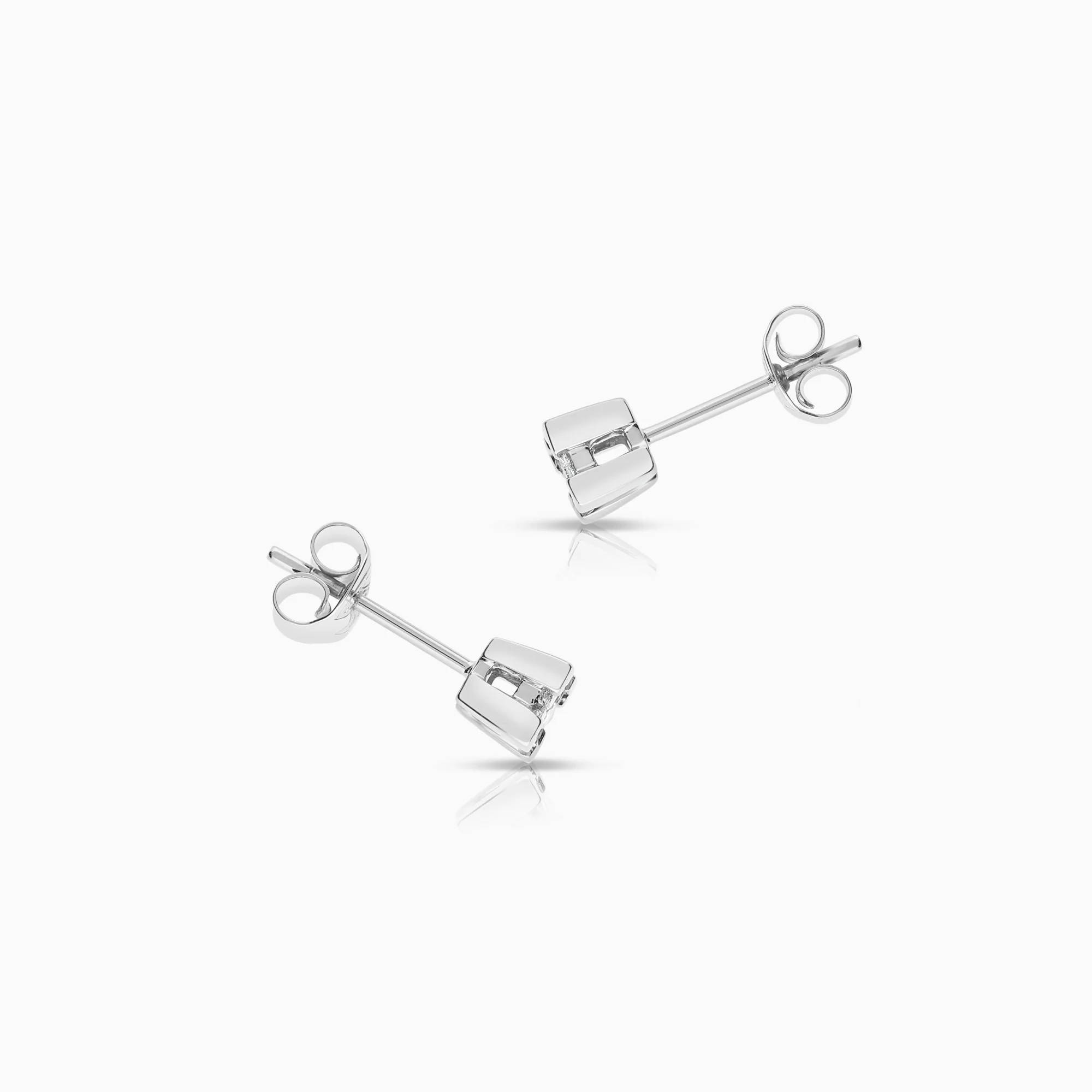 Diamond Earrings 0.16ct 18K White Gold - Image 2