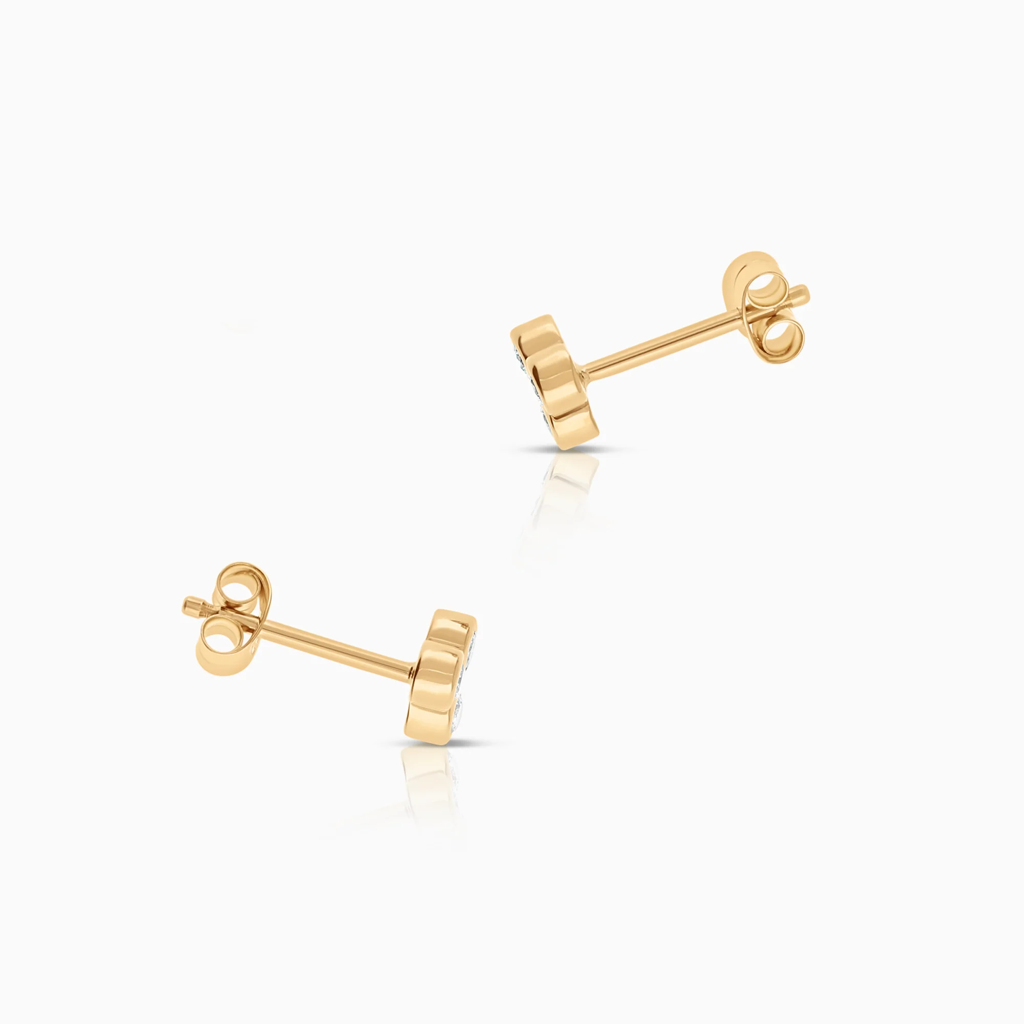 Diamond earrings 0.18ct 14K gold - Image 2
