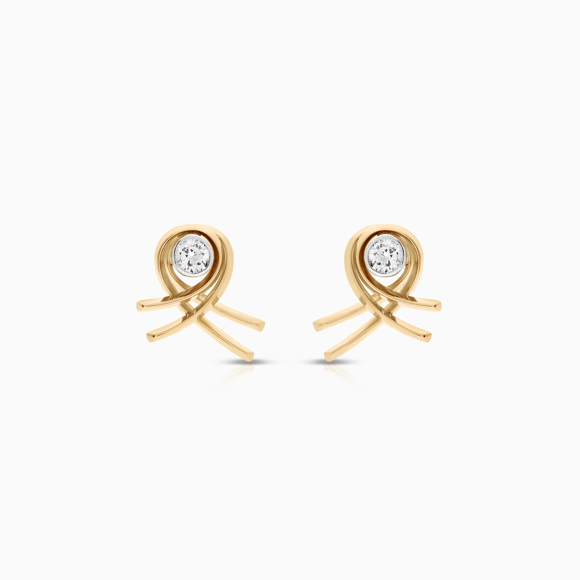 Diamond earrings 0.18ct 18K gold