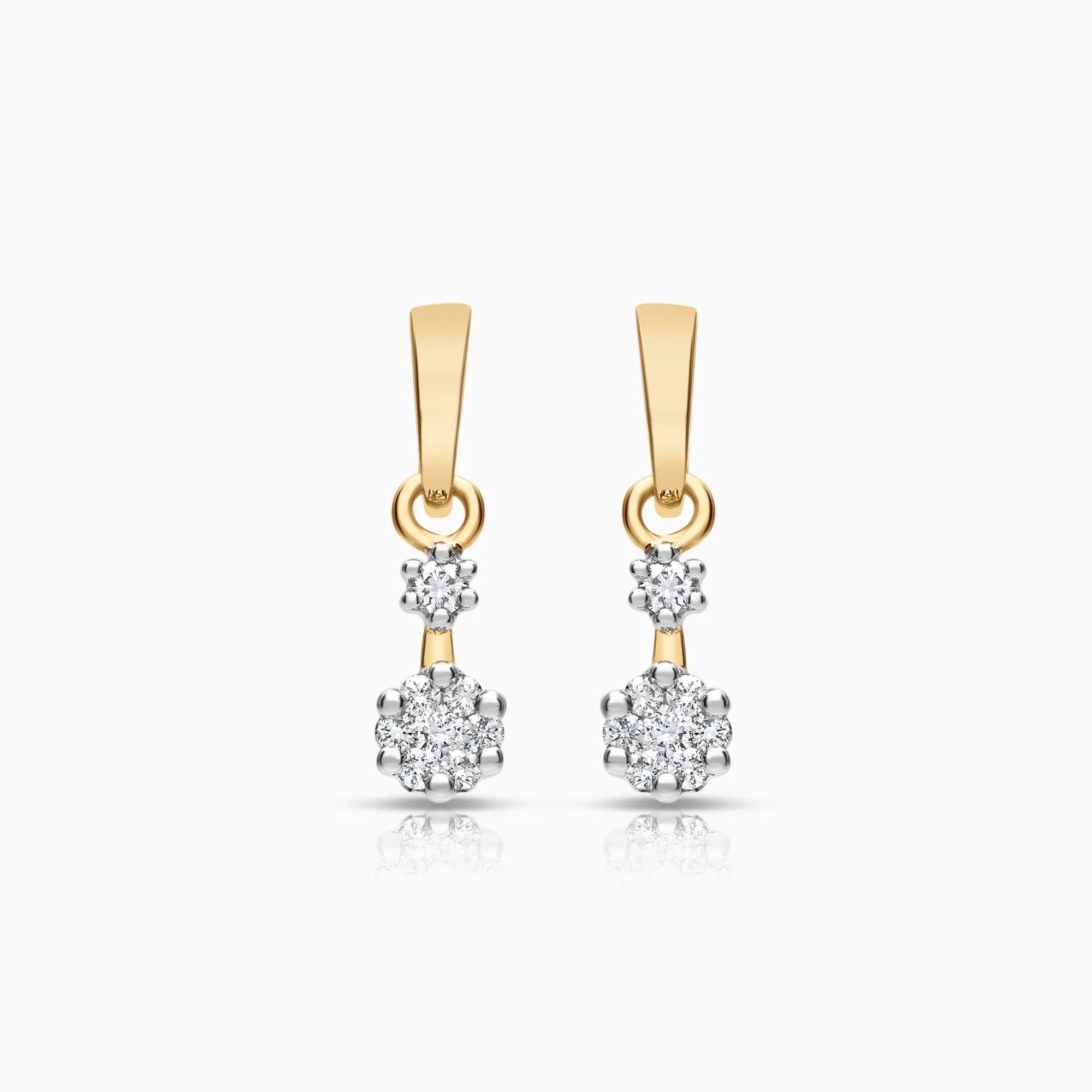 Diamond earrings 0.20ct 18K gold