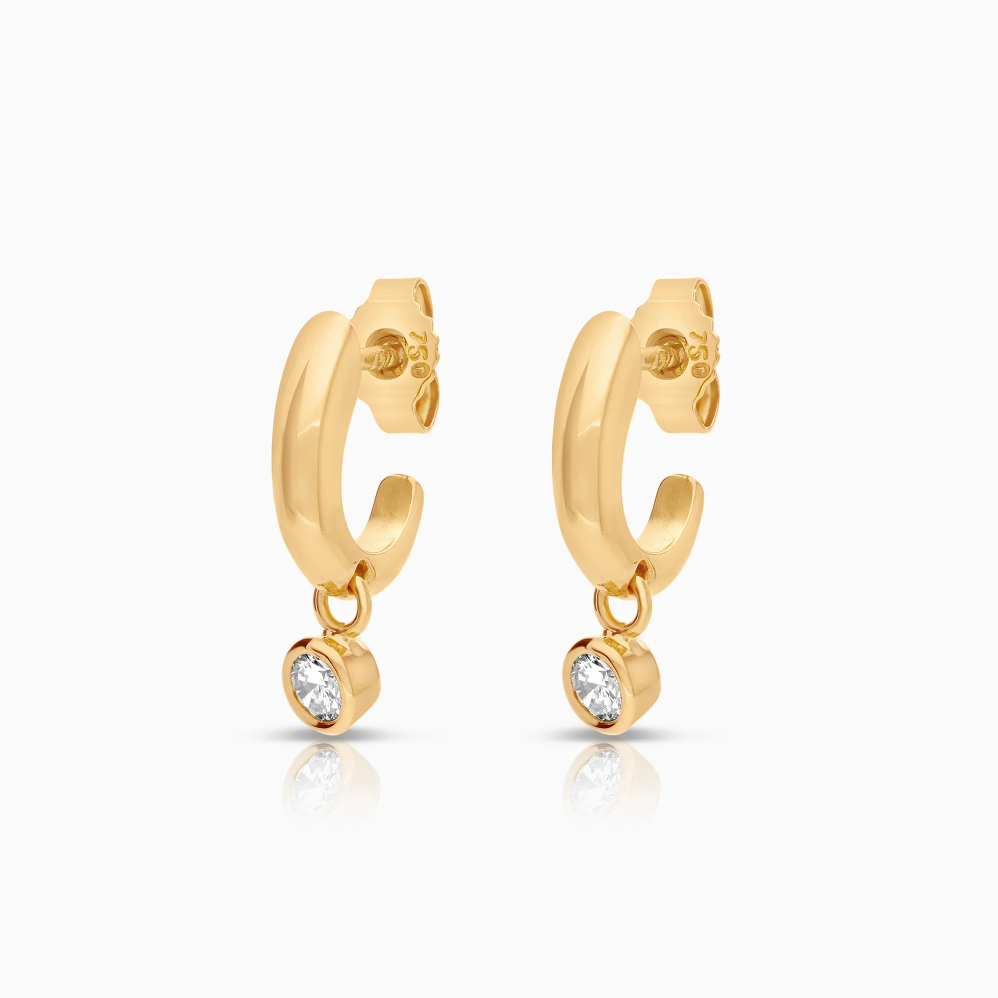 Diamond earrings 0.20ct 18K gold
