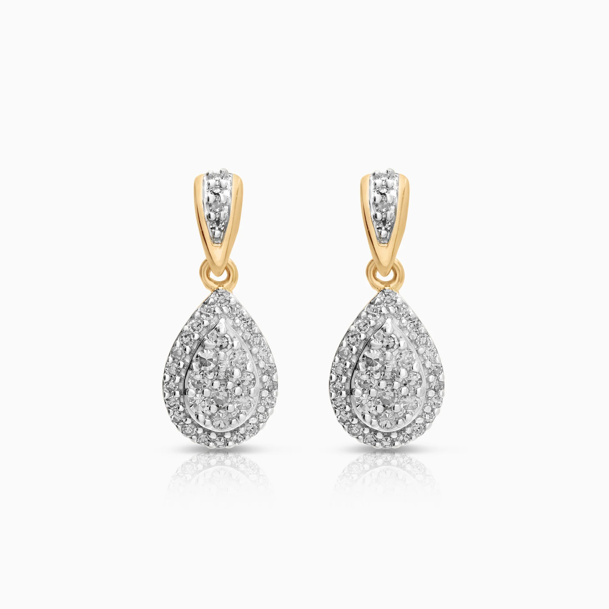 Diamond earrings 0.21ct 18K gold