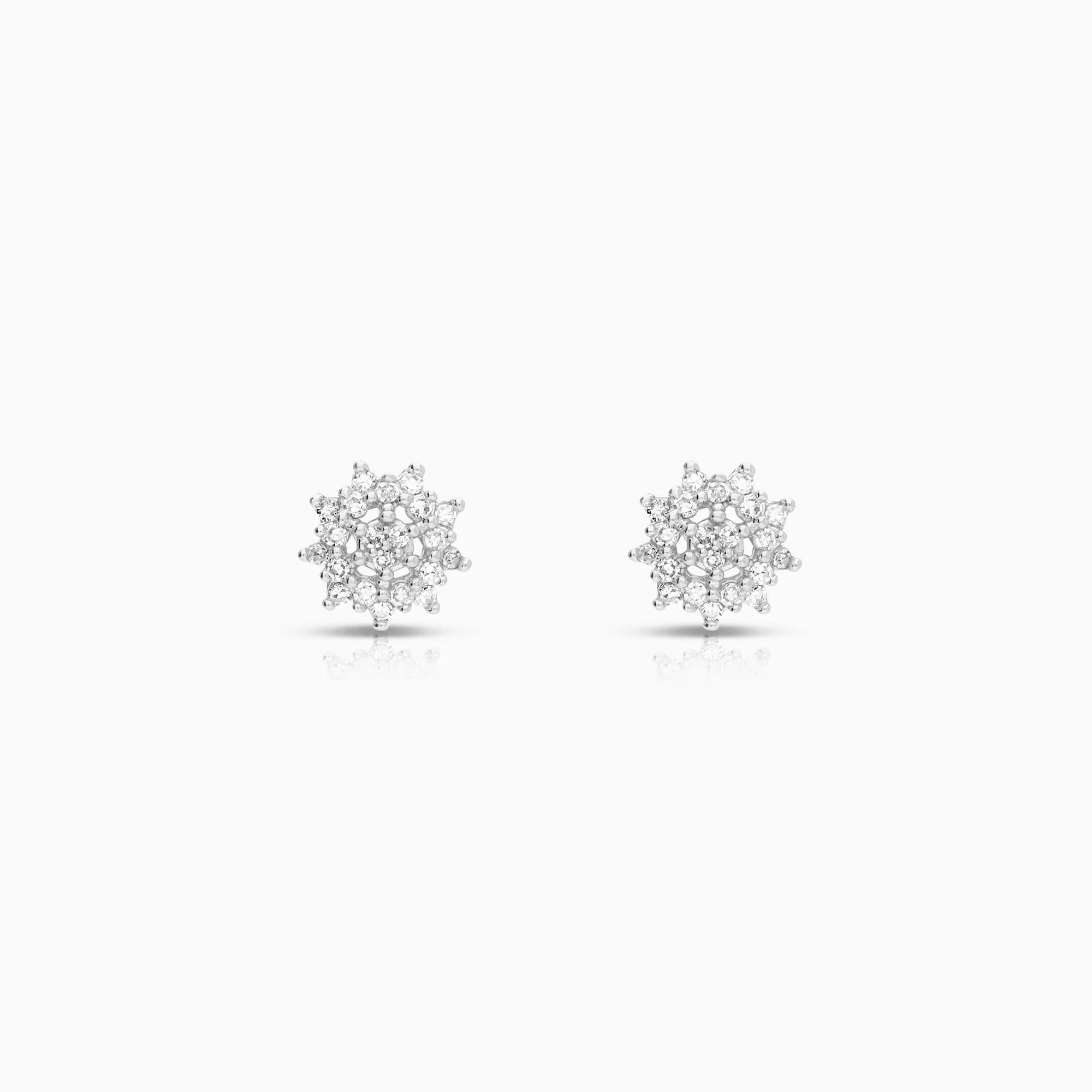 Diamond earrings 0.21ct 18K white gold